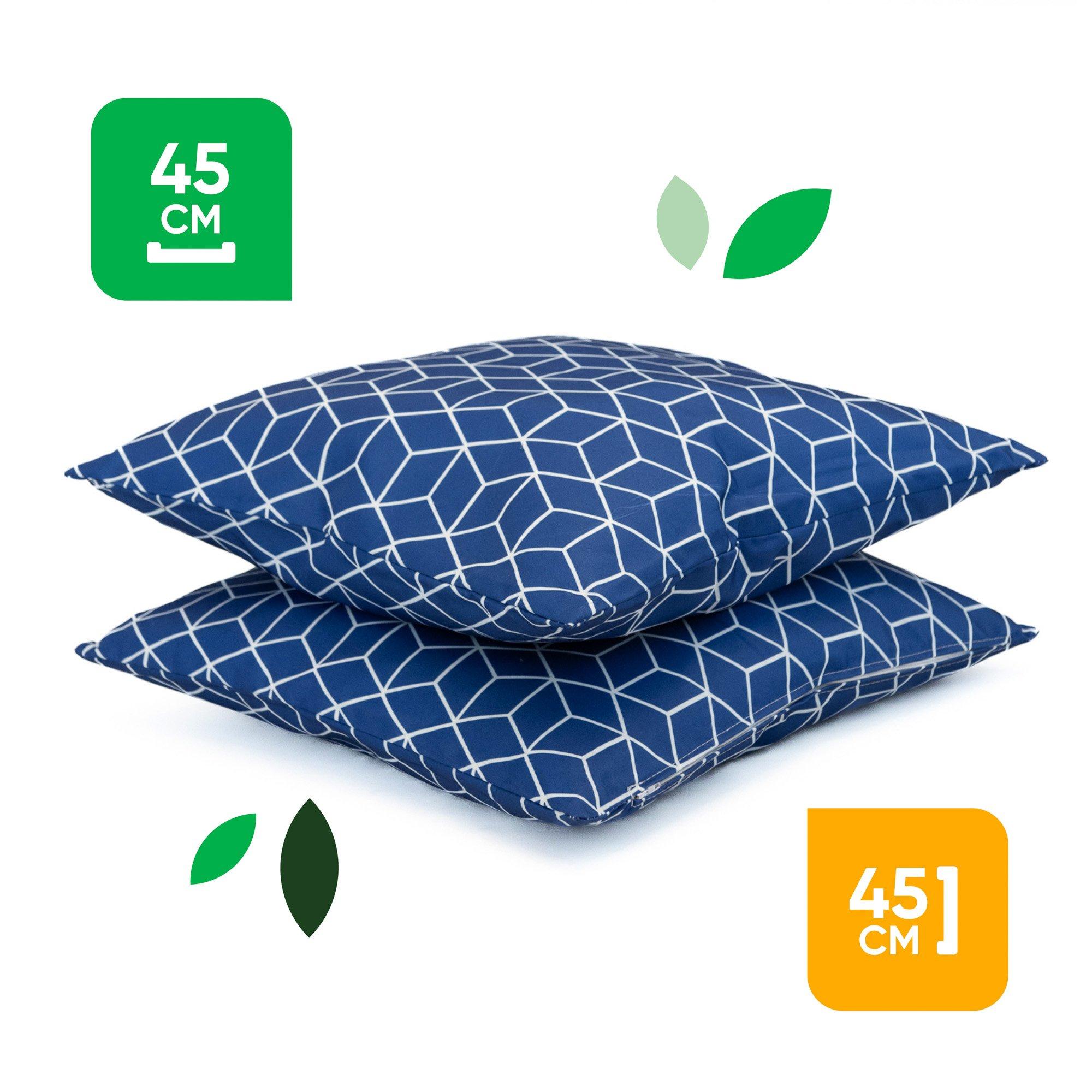 Blue - Streetwize - Outdoor Blue Cube  Scatter Cushions - 2