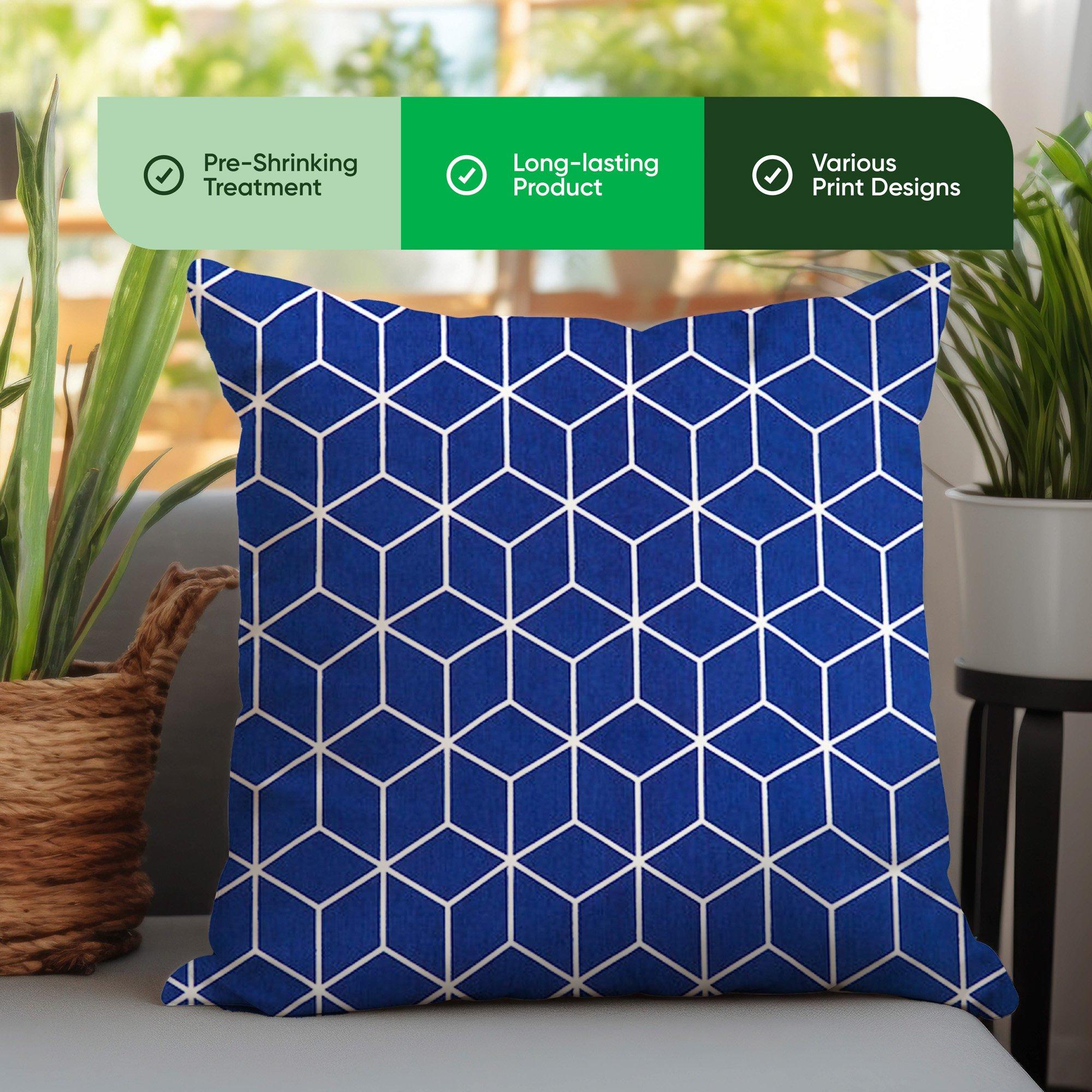 Blue - Streetwize - Outdoor Blue Cube  Scatter Cushions - 4