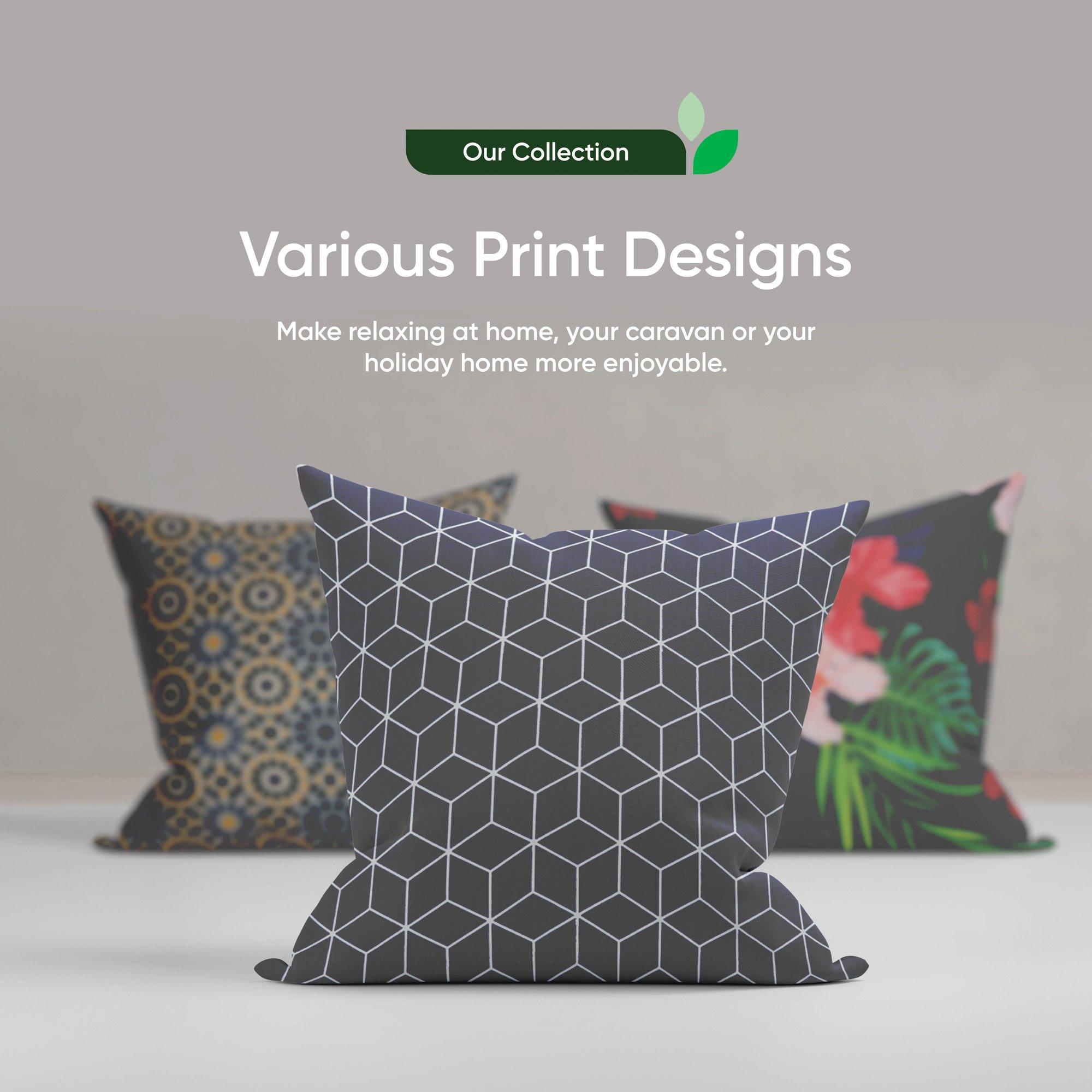 Blue - Streetwize - Outdoor Blue Cube  Scatter Cushions - 7