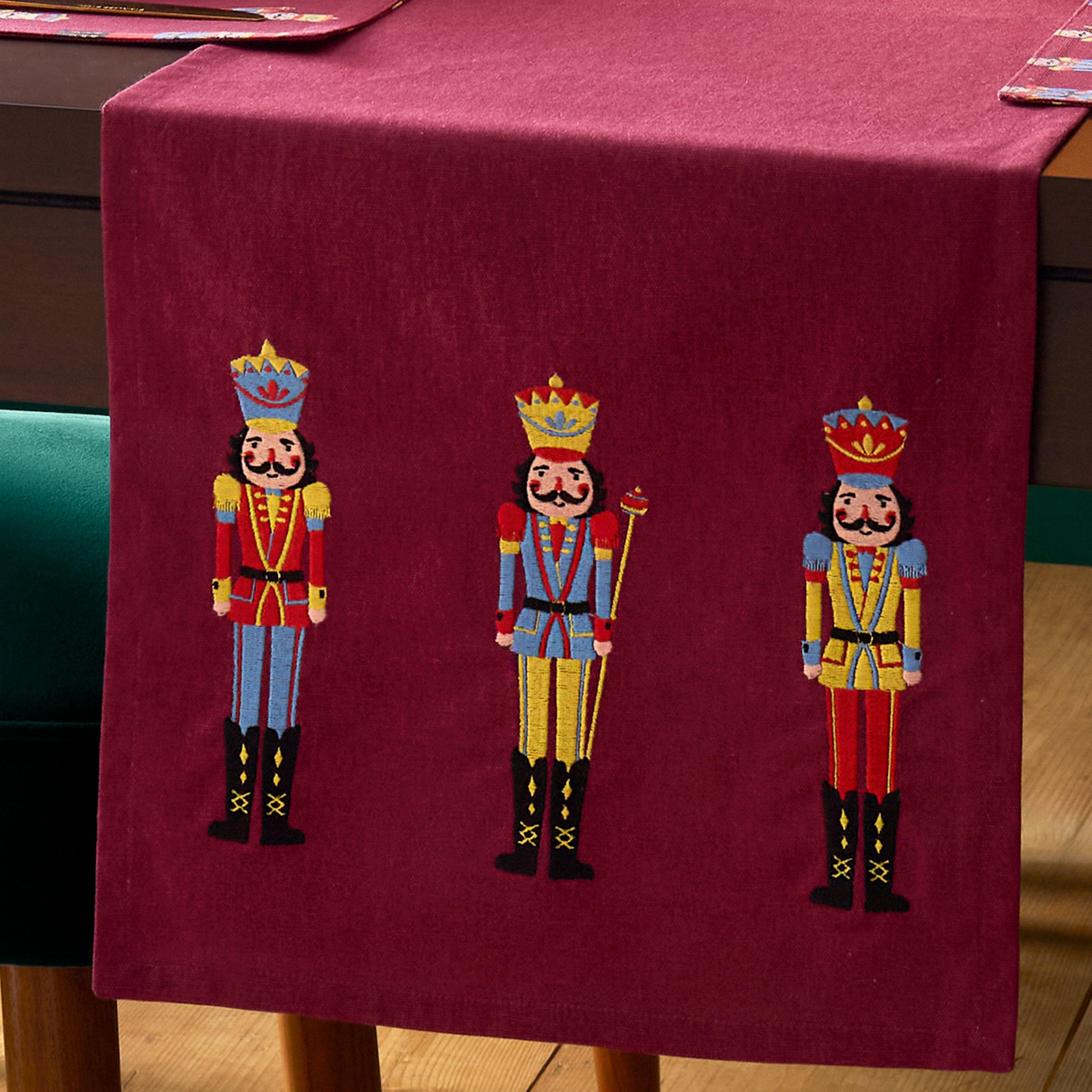 Plum - Catherine Lansfield - Christmas Nutcracker Cotton Dining Table Runner - 2