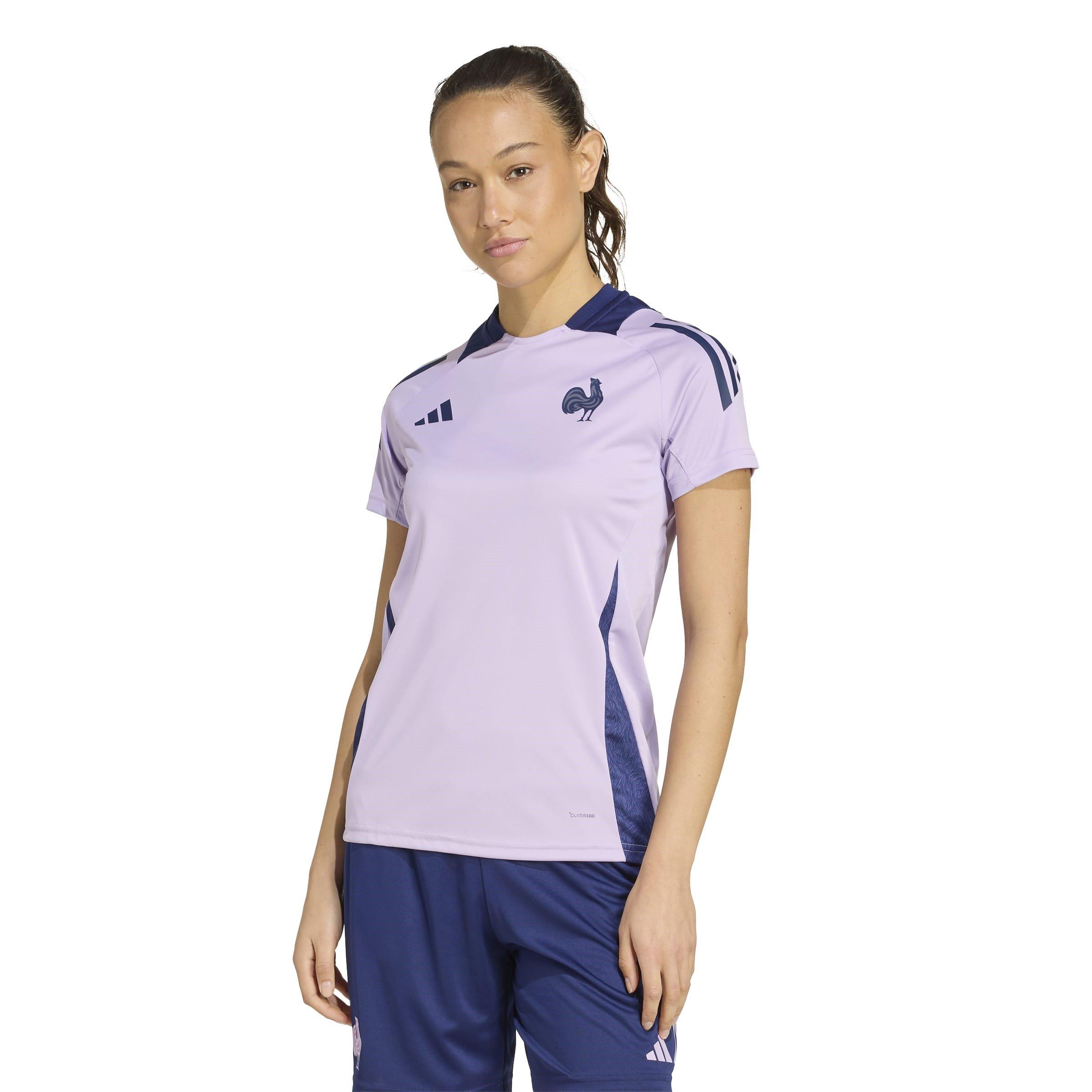 Powder Plum - adidas - France Rugby Performance T-Shirt 2025 Womens - 3