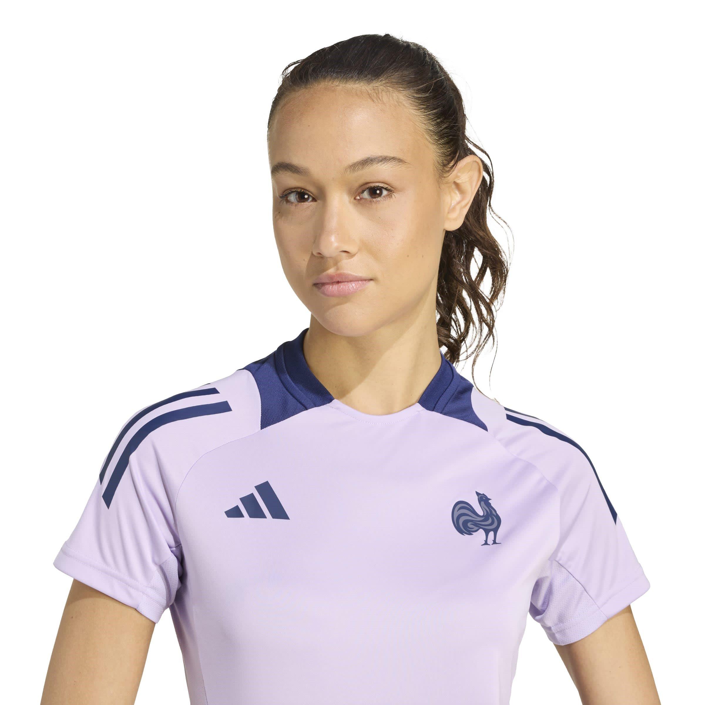 Powder Plum - adidas - France Rugby Performance T-Shirt 2025 Womens - 5