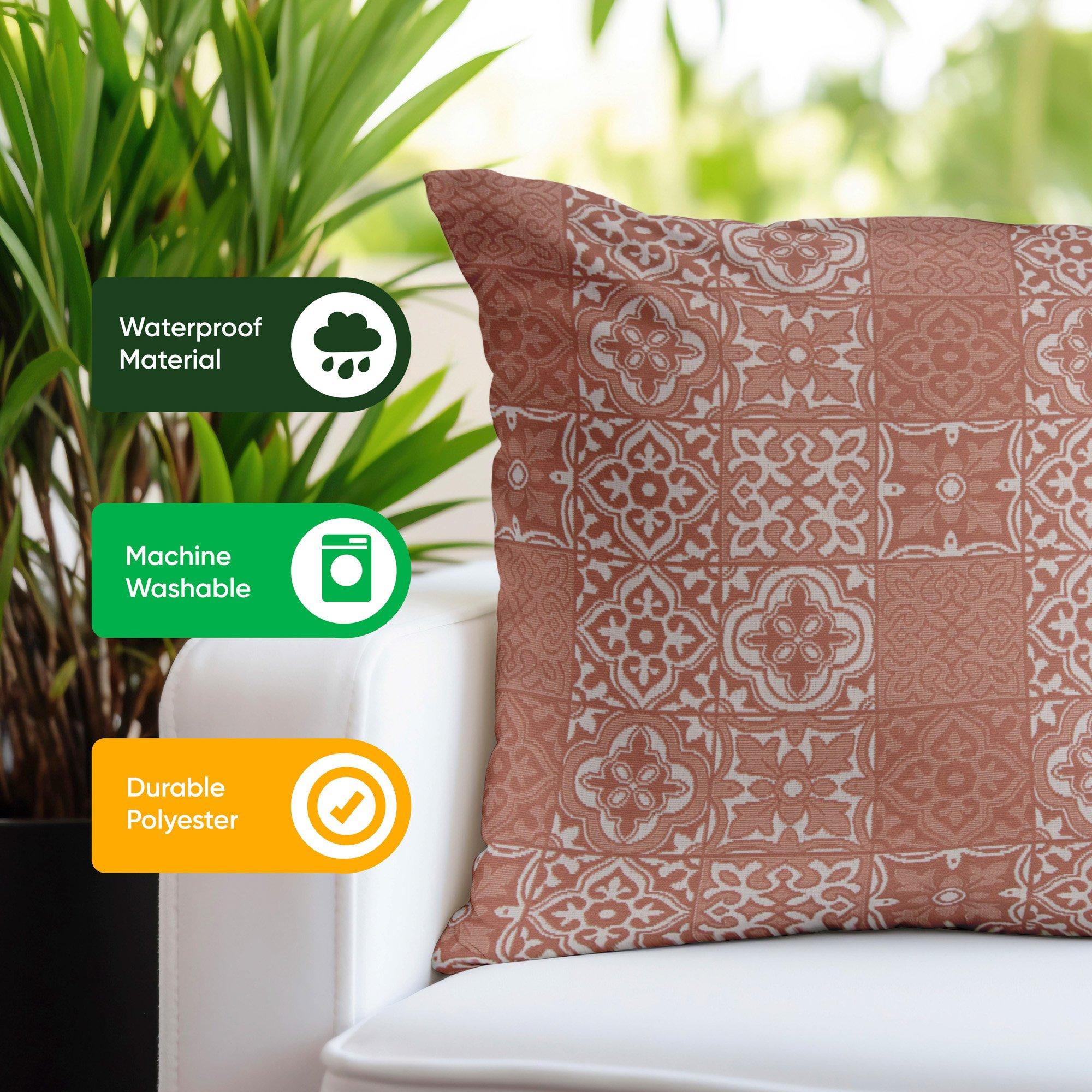 Pink - Streetwize - Outdoor Scatter Cushions Jacquard Pink - 5