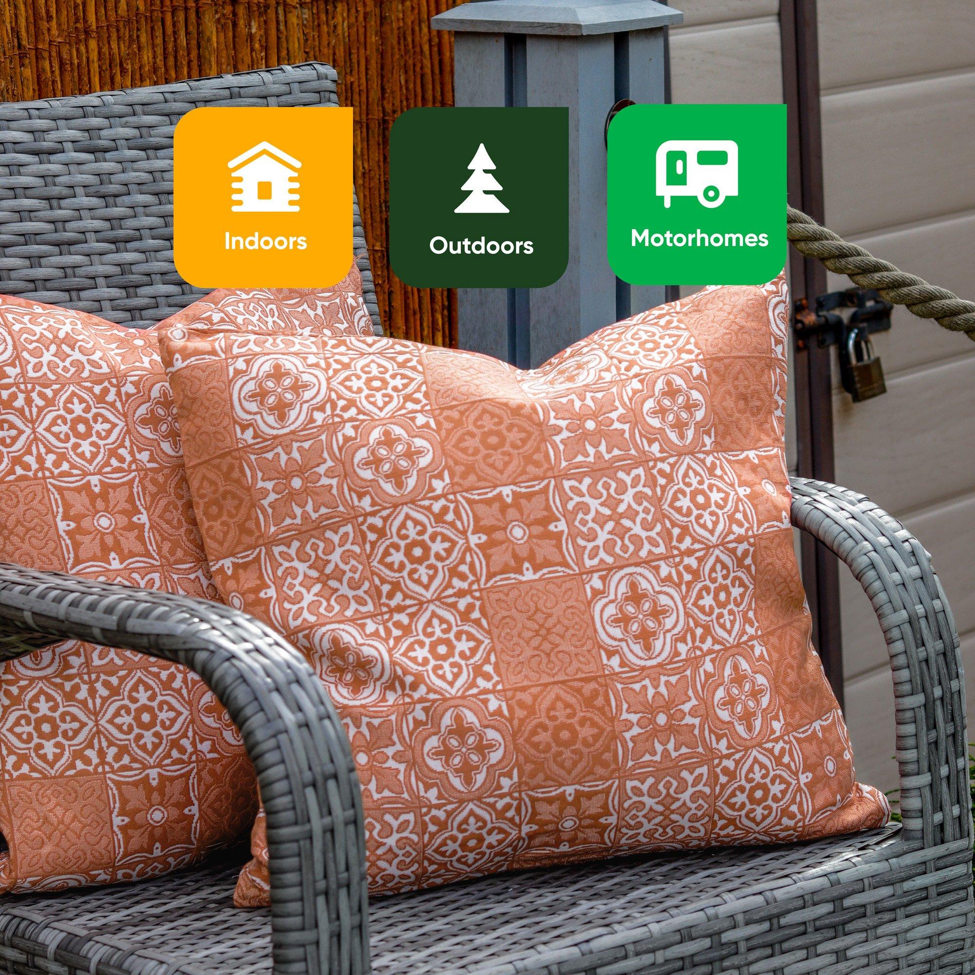 Pink - Streetwize - Outdoor Scatter Cushions Jacquard Pink - 6