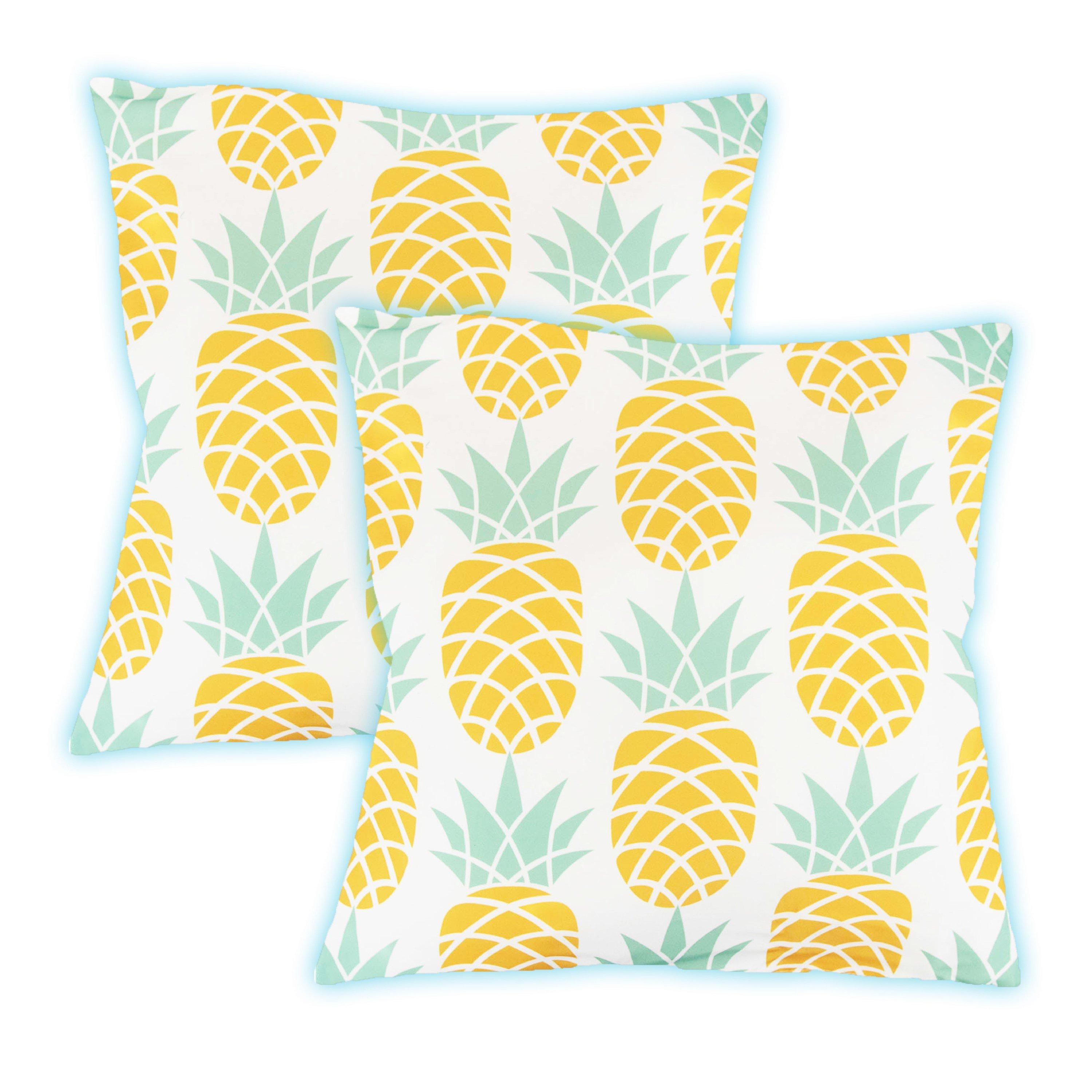 Streetwize  Light Up Outdoor Pineapple Scatter Cushions -  - Pack of 2