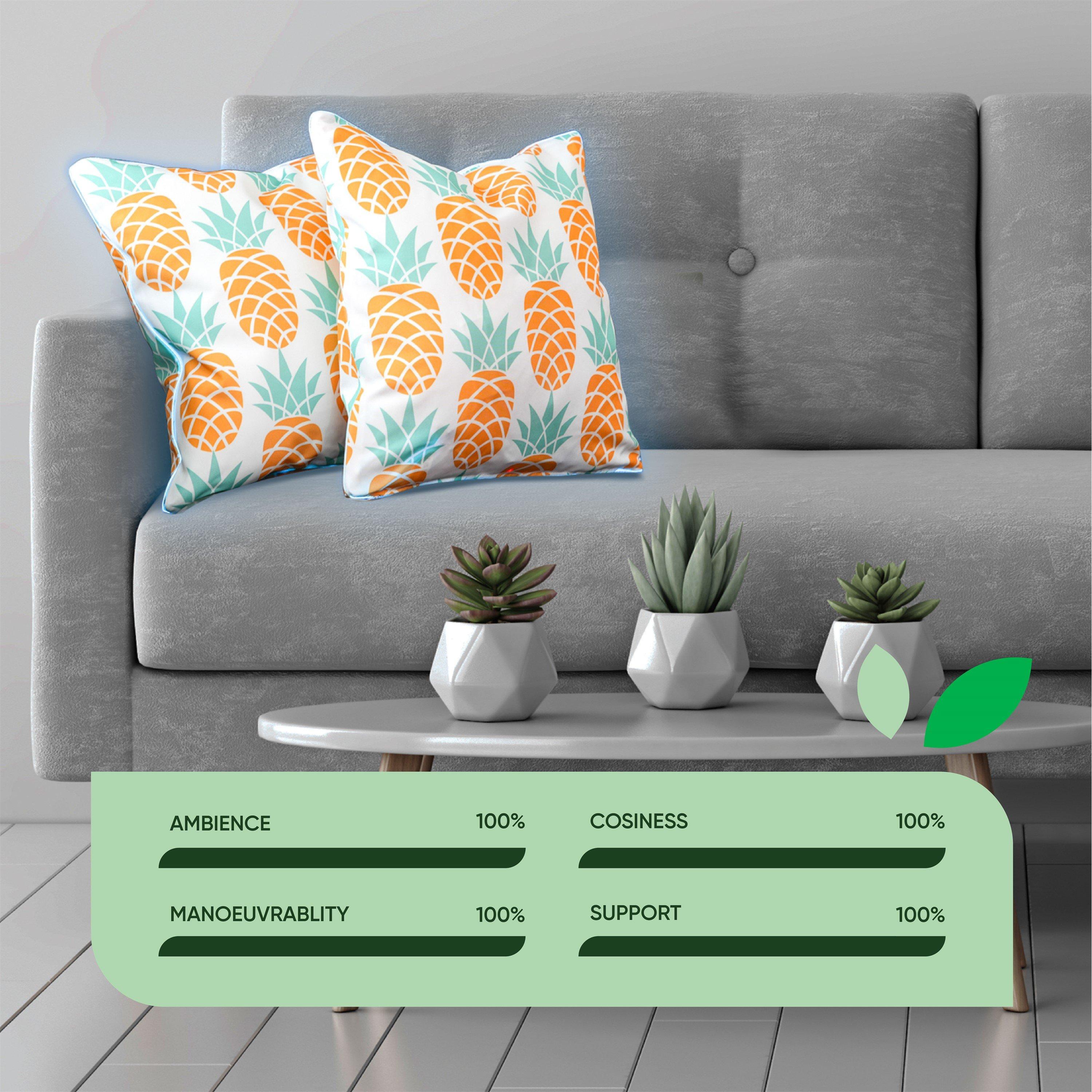 Multi - Streetwize - Light Up Outdoor Pineapple Scatter Cushions - 3