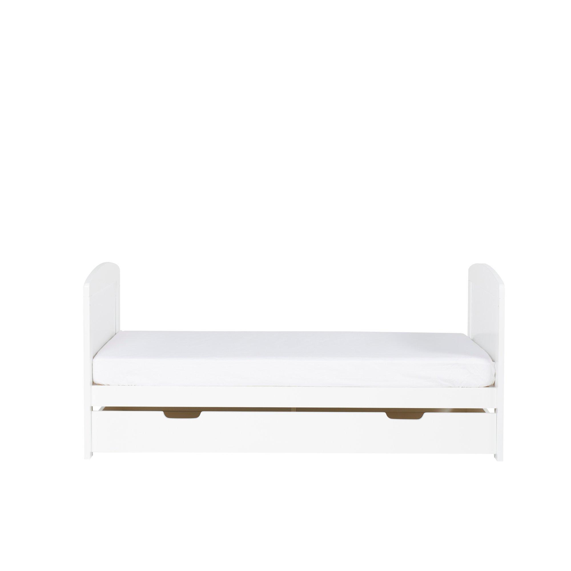 White - Ickle Bubba - Coleby Scandi Cot Bed Under Drawer and Mattress - 10