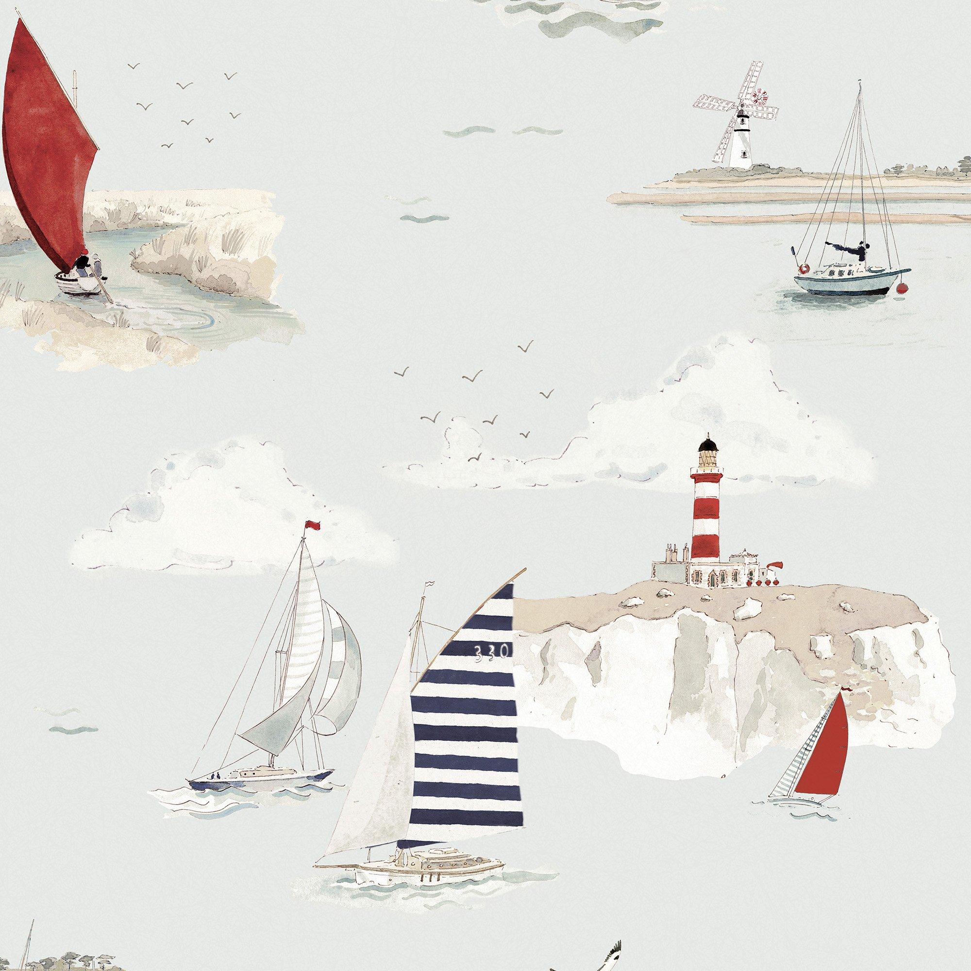 Coastal Boats Wallpaper
