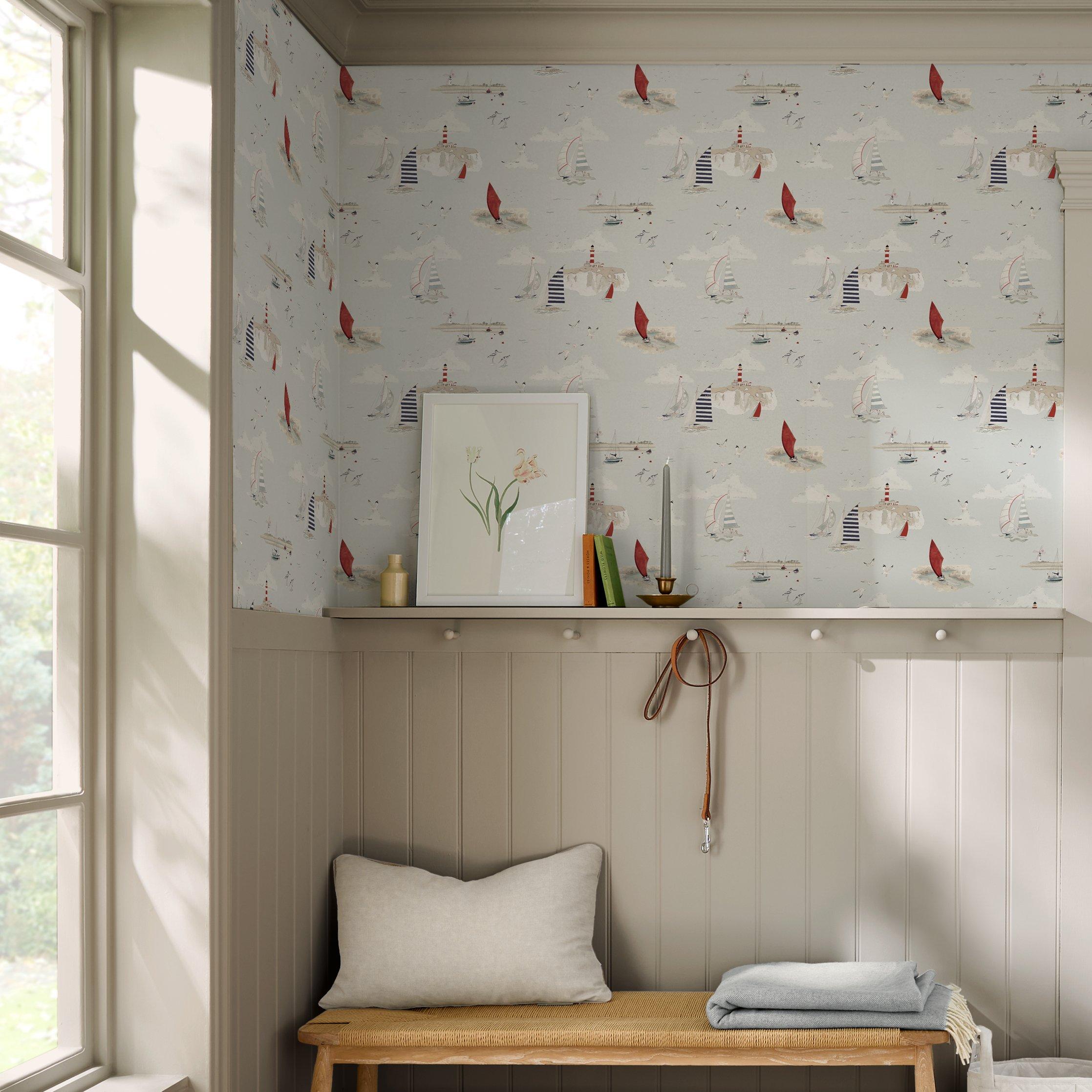Cottesmore Sky - Sophie Allport - Coastal Boats Wallpaper - 2