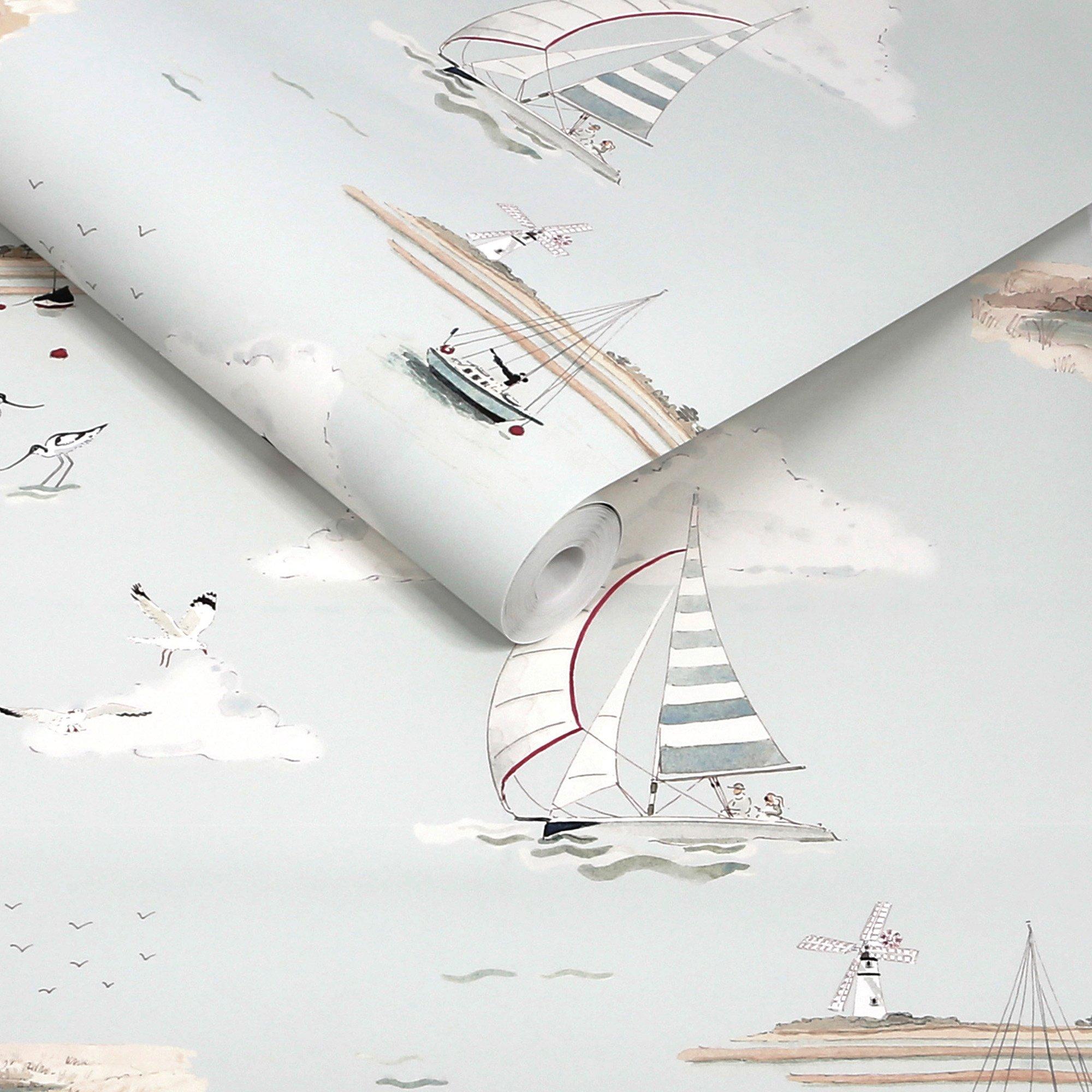 Cottesmore Sky - Sophie Allport - Coastal Boats Wallpaper - 3