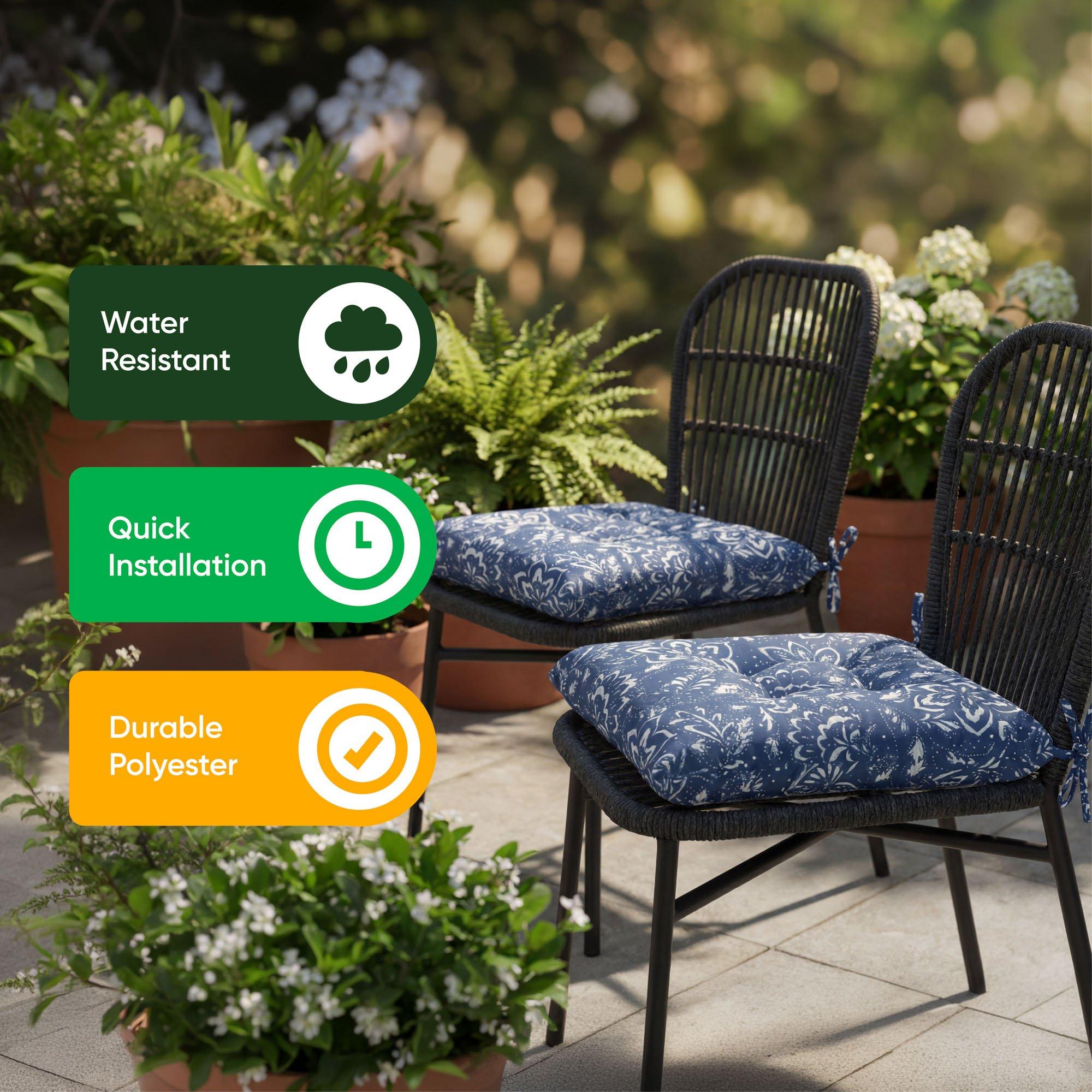 Blue - Streetwize - Outdoor Hampton Seat Pads - 4
