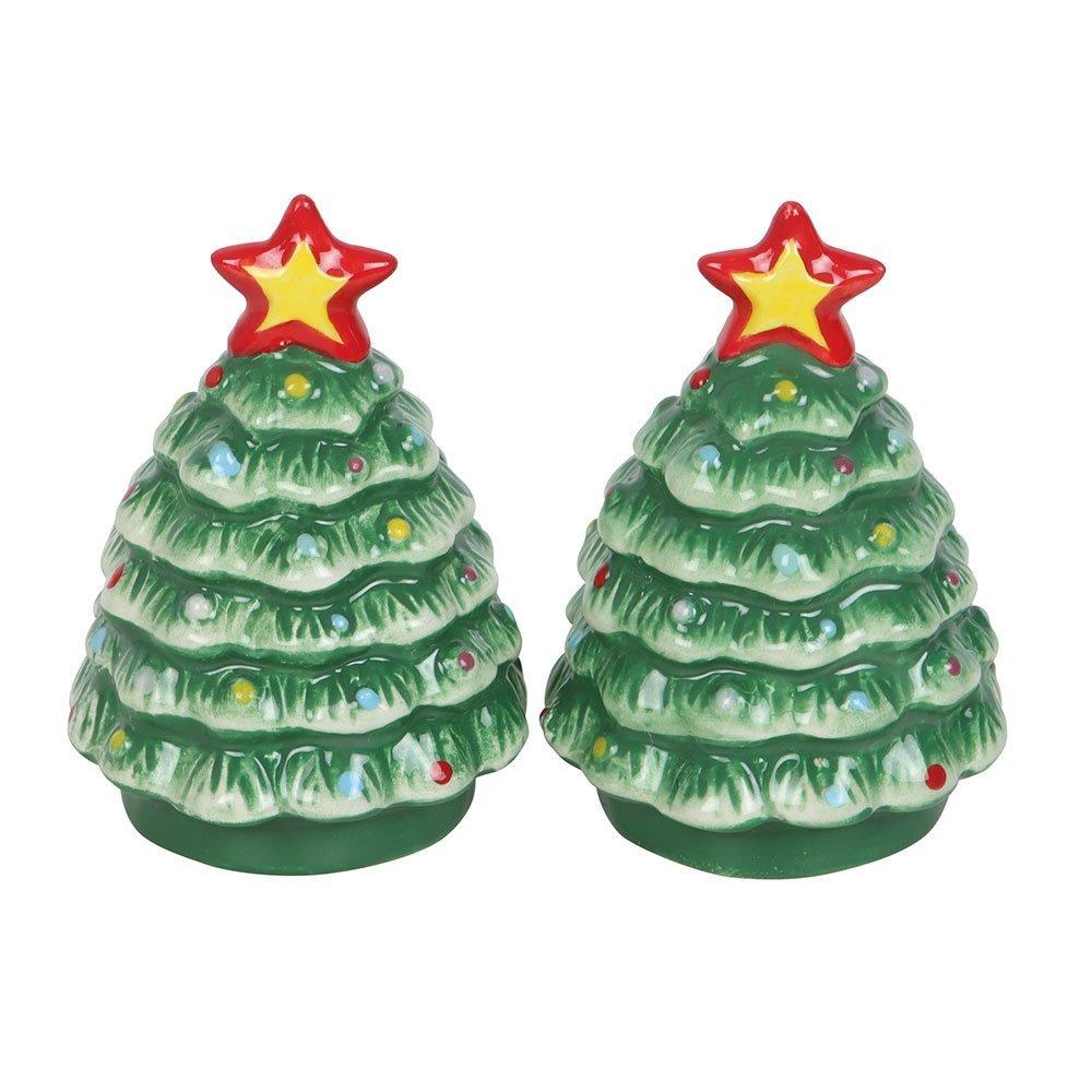 Green - Something Different - Nostalgic Christmas Trees Salt & Pepper Shakers - 3