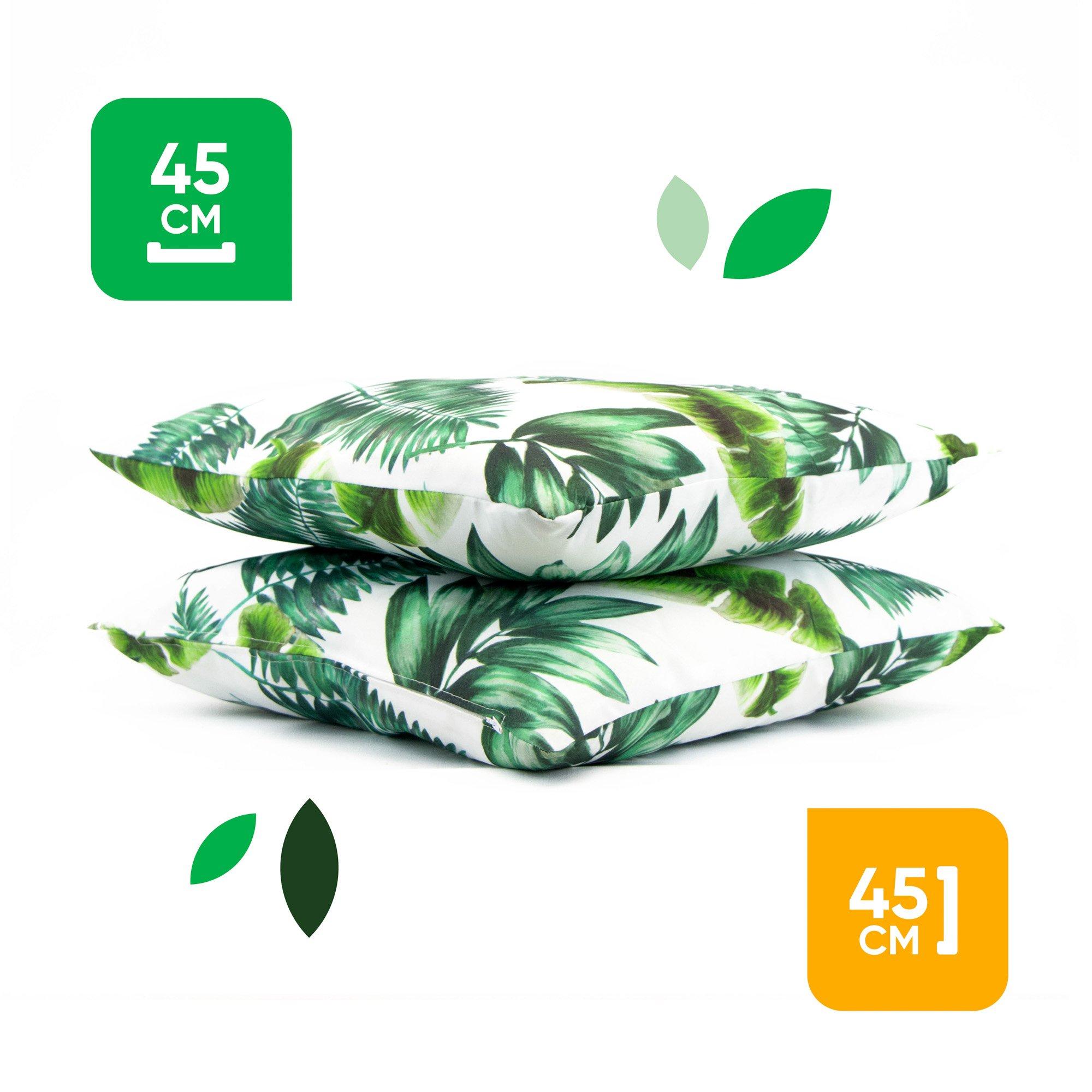 Green - Streetwize - Outdoor Botanical Palm Print Scatter Cushions - 2