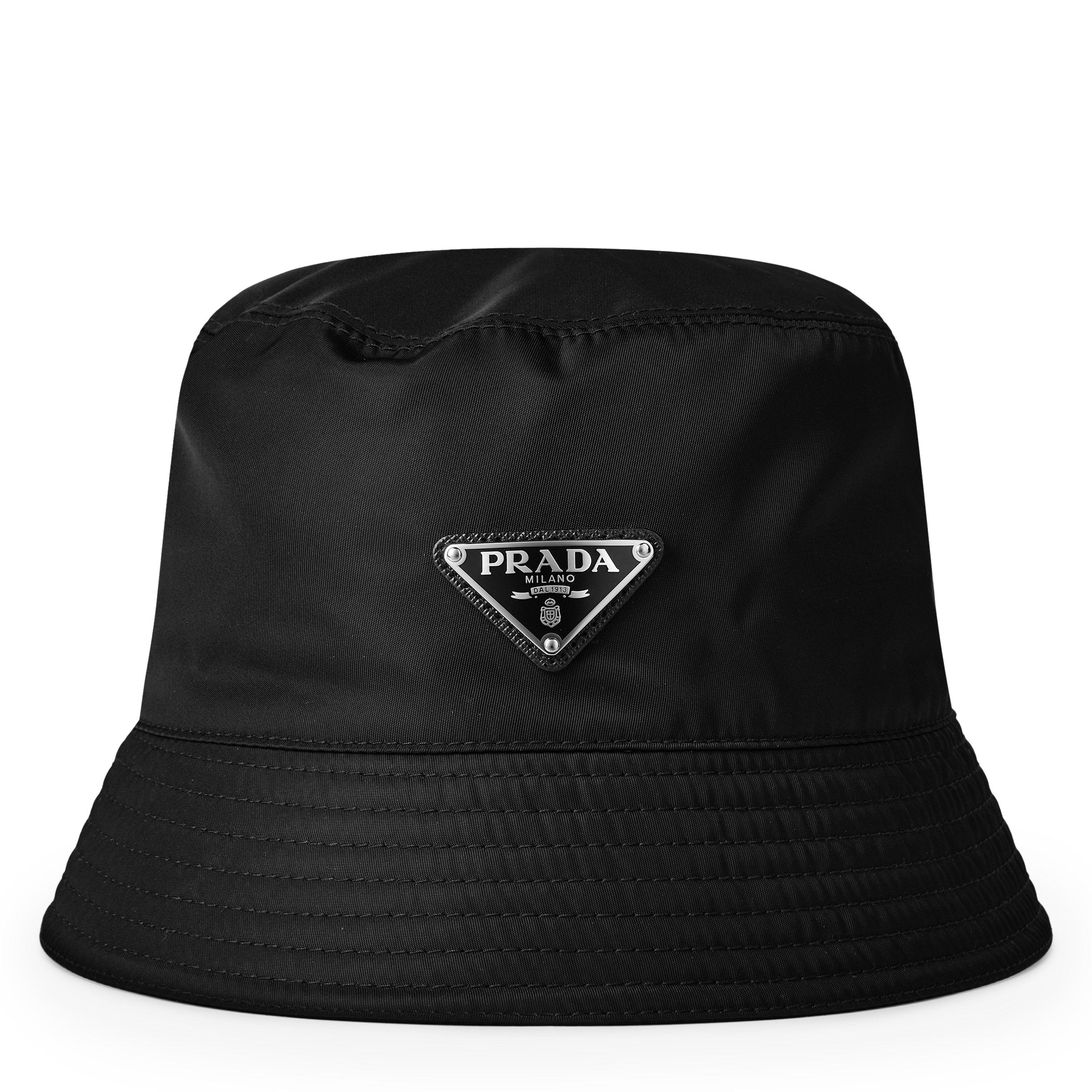Black F0002 - Prada - Men'S Plain Nylon Bucket Hat - 1