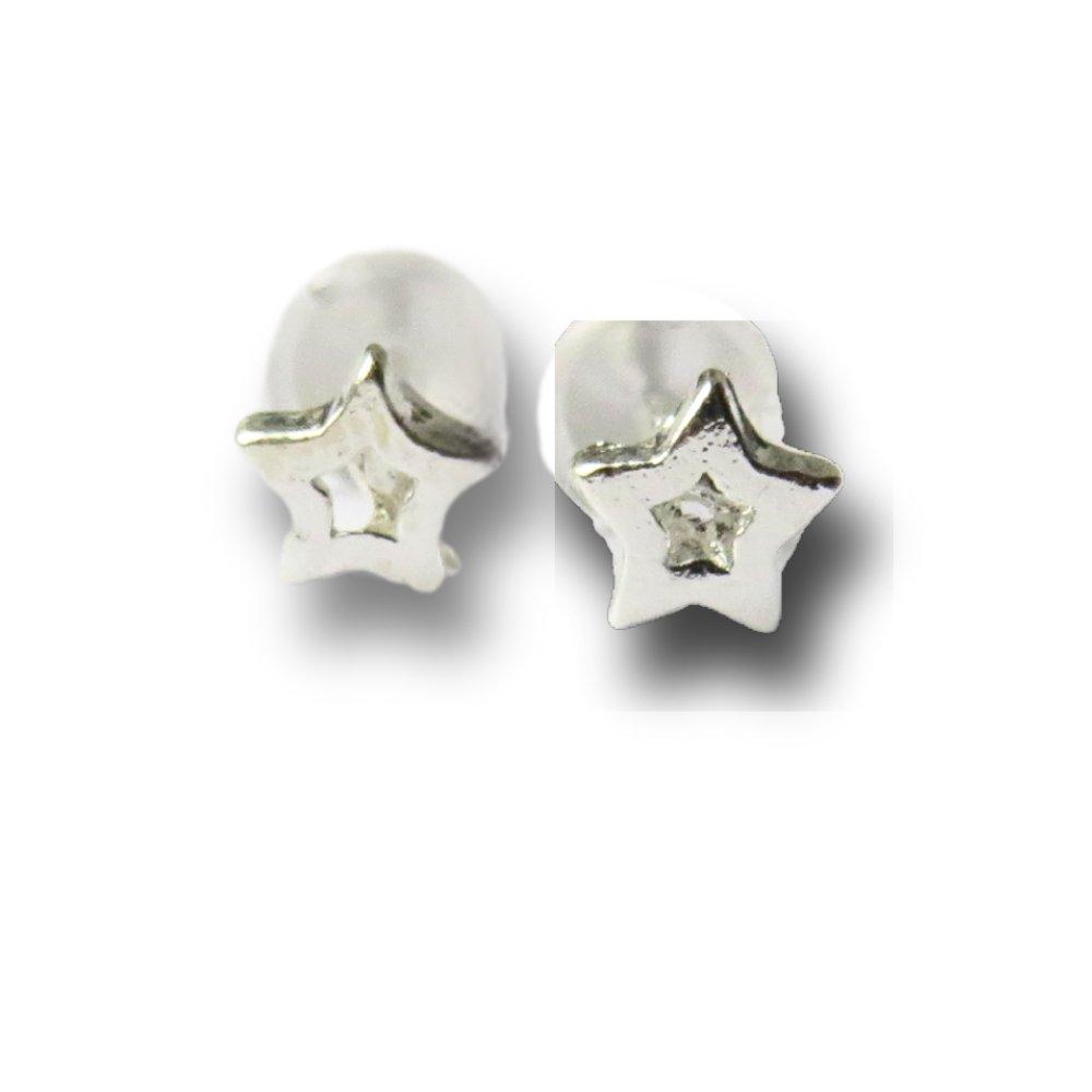 Silver - Aye Do Gifts - Dinky Star Stud Earrings - NP-STDDinkyStar - 1
