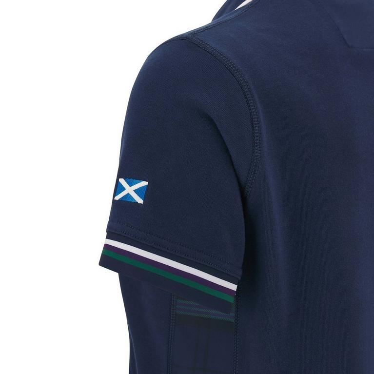 Bleu - Macron - RWC Scotland Rugby Home Cotton shirt striped 2023 2024 Womens - 4