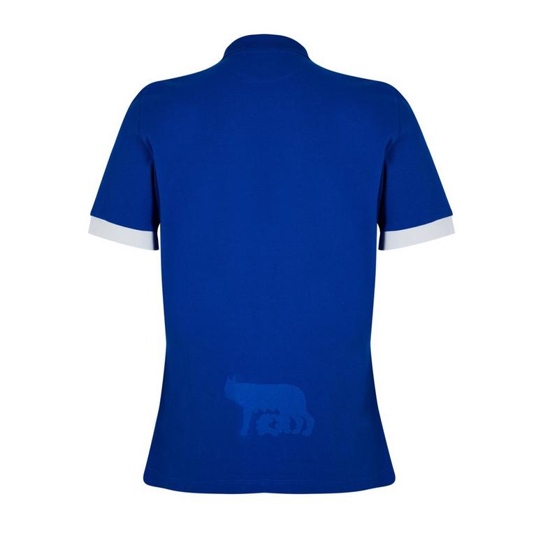 Bleu - Macron - Italy Rugby Home polo Light Shirt 2023 2024 Adults - 2