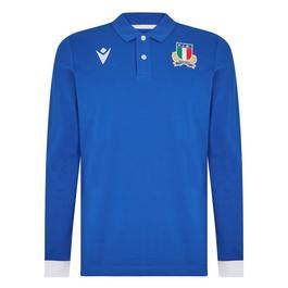 Macron Italy Rugby Home Polo Shirt 2023 2024 Adults