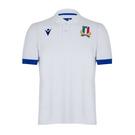 Blanc - Macron - Italy Rugby Away Flamengo Polo Shirt 2023 2024 Adults - 1