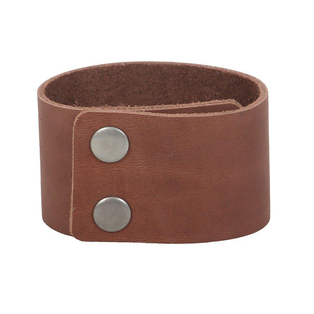 Brown - Something Different - Viking Compass Leather Cuff Bracelet - 4