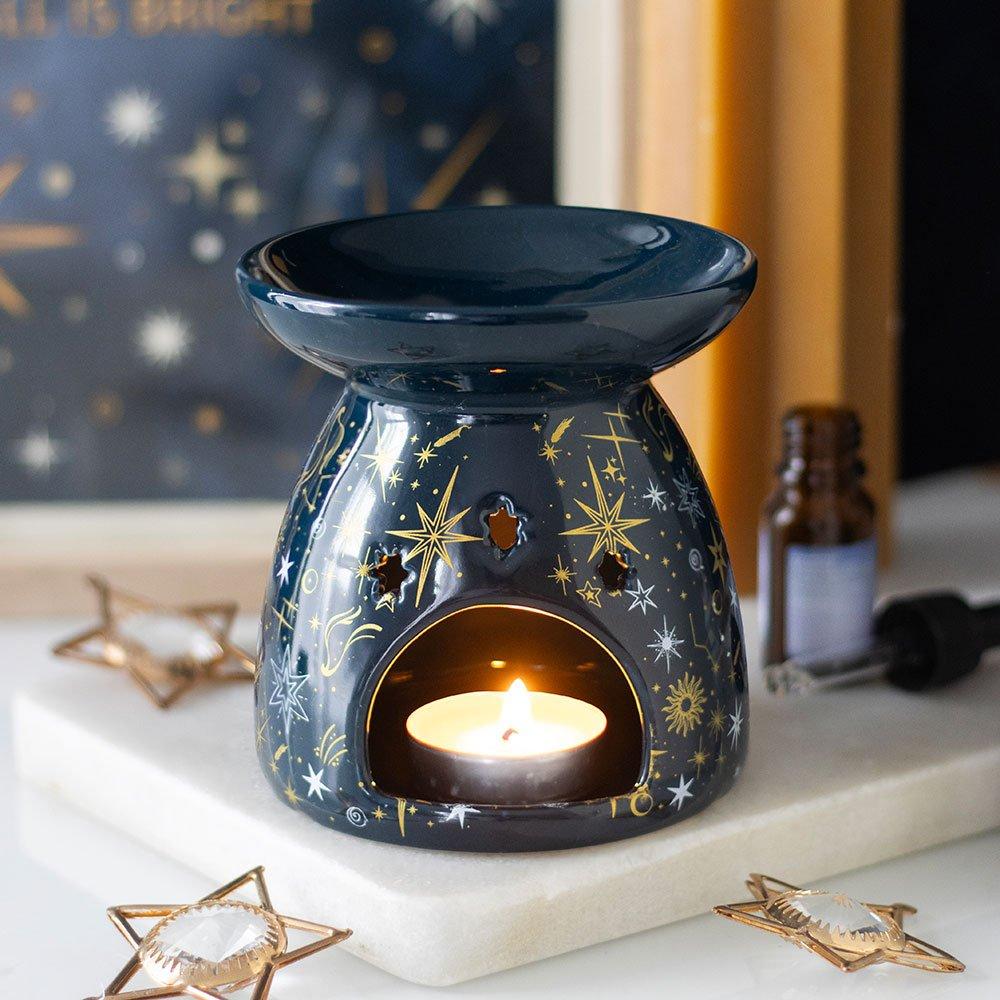 Blue - Something Different - Blue Starry Night Oil Burner and Wax Warmer - 1