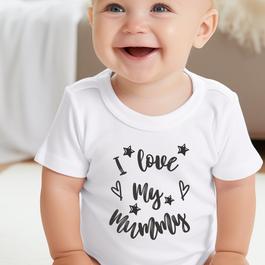 Aye Do Black and White I Love My Mummy Baby Vest 0307-BBY
