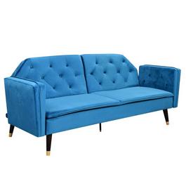 Comfy Living Plush Velvet Tufted Sofa Bed With Black And Gold L