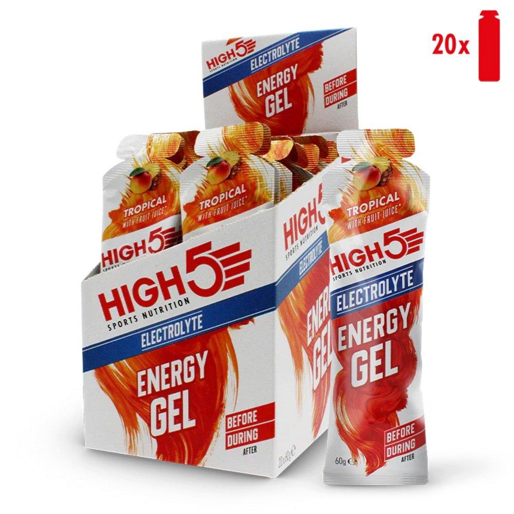 High5  Electrolyte Energy Gel (20 X 60G) - Tropical - 20 Pack