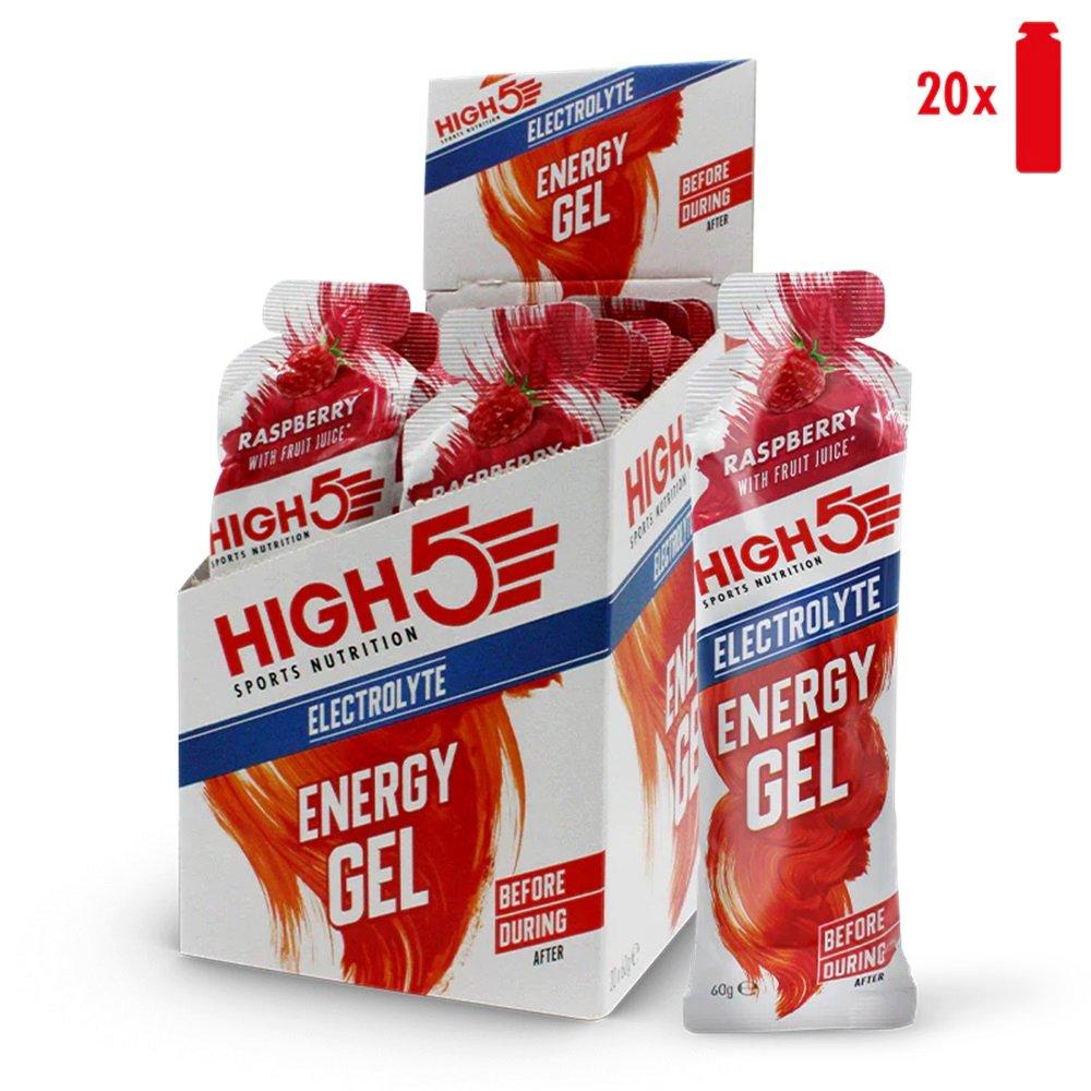 High5  Electrolyte Energy Gel (20 X 60G) - Raspberry - 20 Pack
