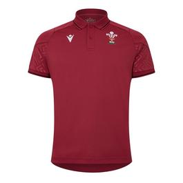 Macron Wales Rugby Travel Polo 2023