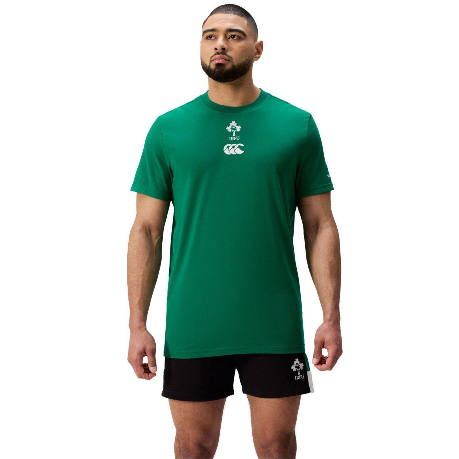Verde - Canterbury - Mens Canterbury Ireland IRFU Team Cotton 2025 - 1