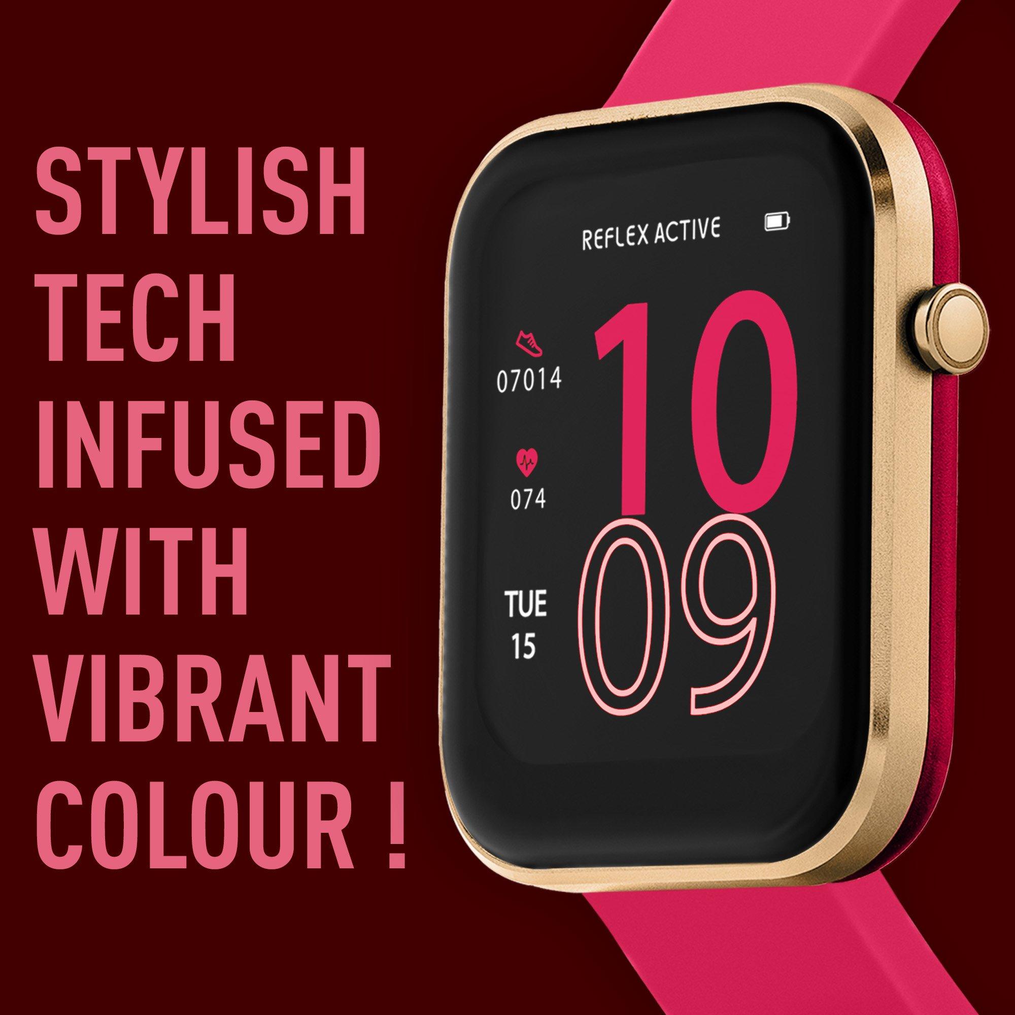 Pink - Reflex Active - Reflex Active Series 12 Pink Strap Smart Watch - 3