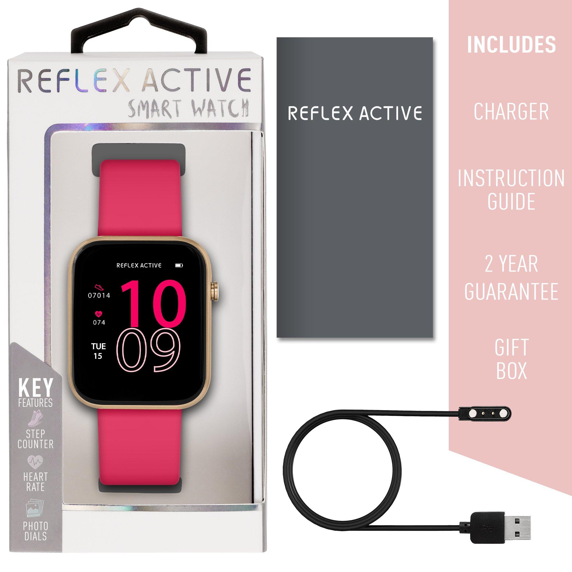 Reflex Active Series 12 Pink Strap Smart Watch | FRASERS