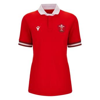 Macron WRU Wales 23/24 Home Womens Sleeve Rugby Shirt