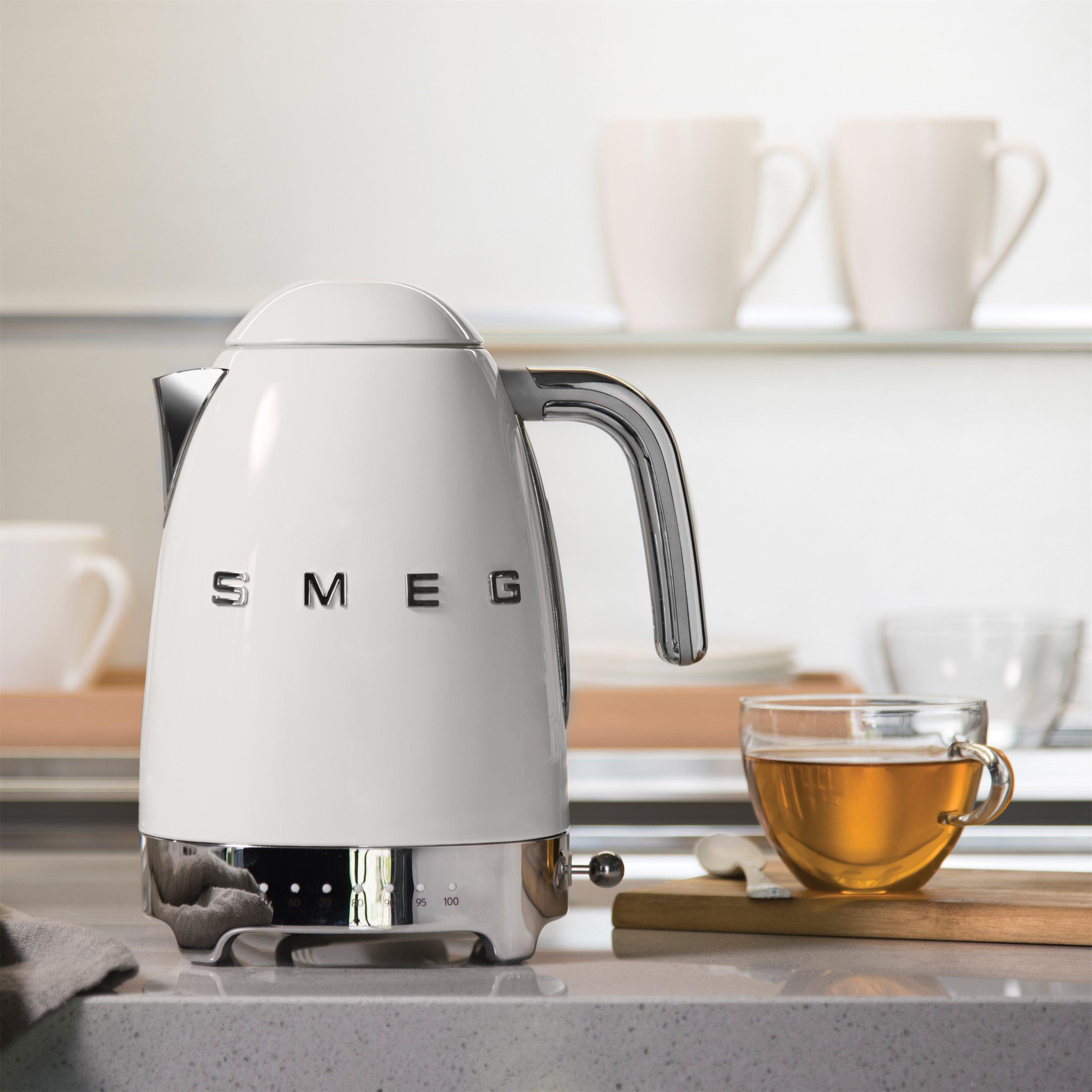 White - Smeg - 50s Style Variable Temperature Kettle 1.7L - 5