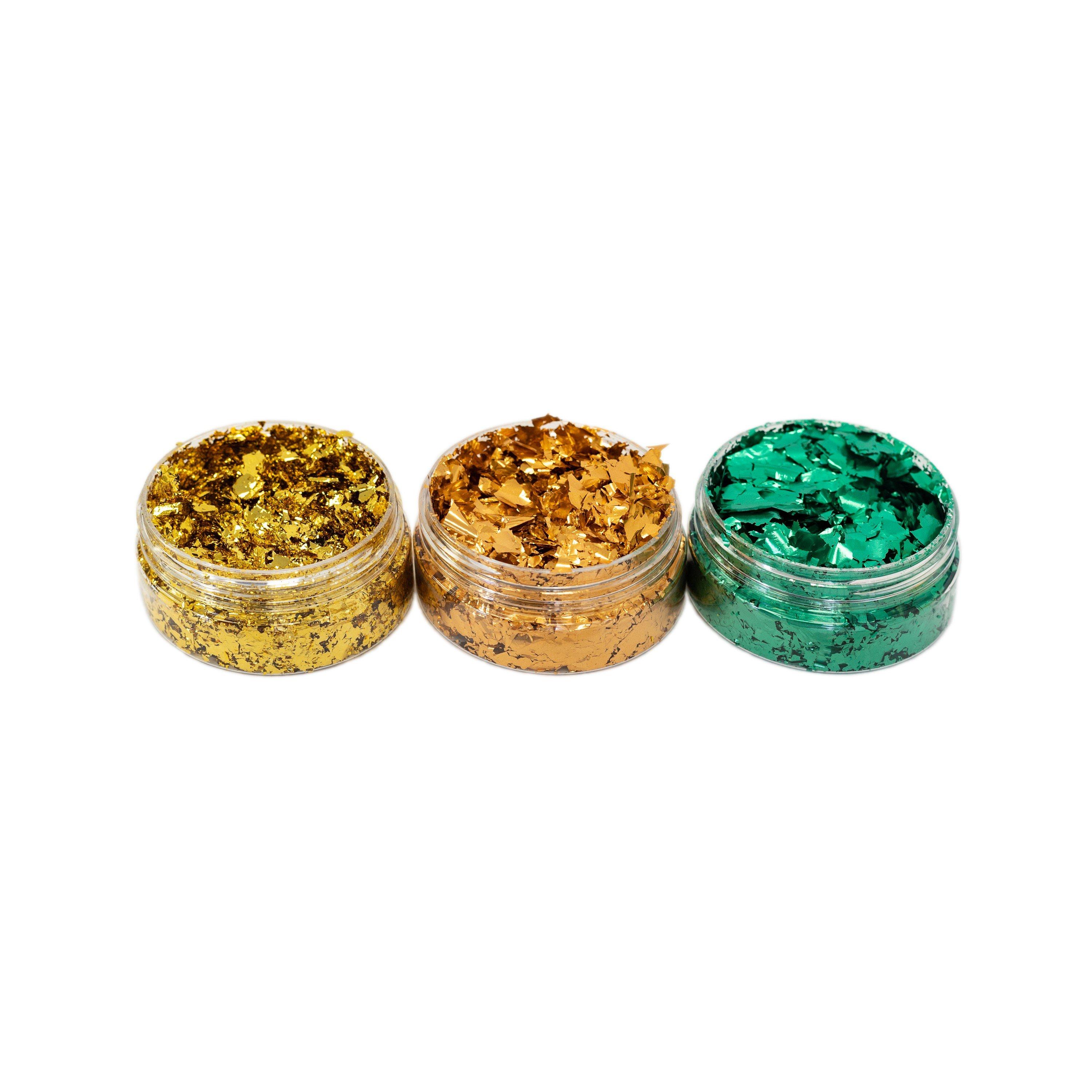 Multi - Crafters Companion - Spectrum Noir Luxury Gilding Flakes - Patina 3 Pk - 3