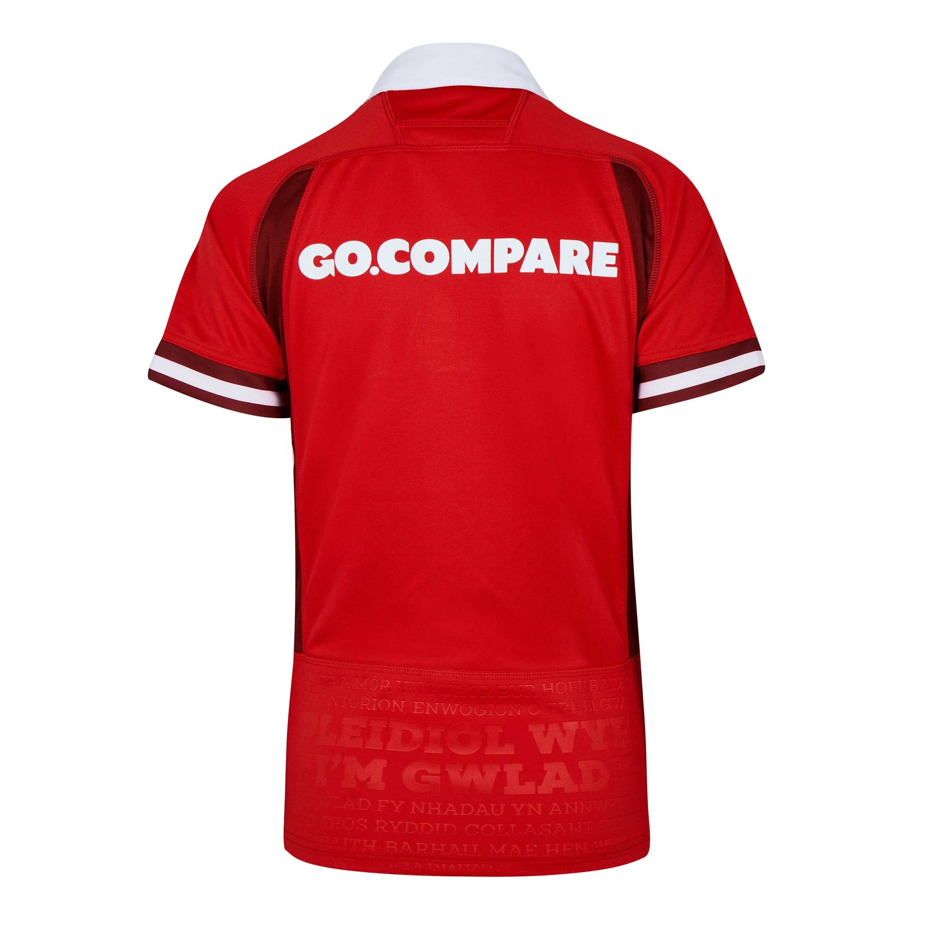 Vermelho - Macron - Wales Rugby 6 Nations Home Shirt 2023 Adults - 2