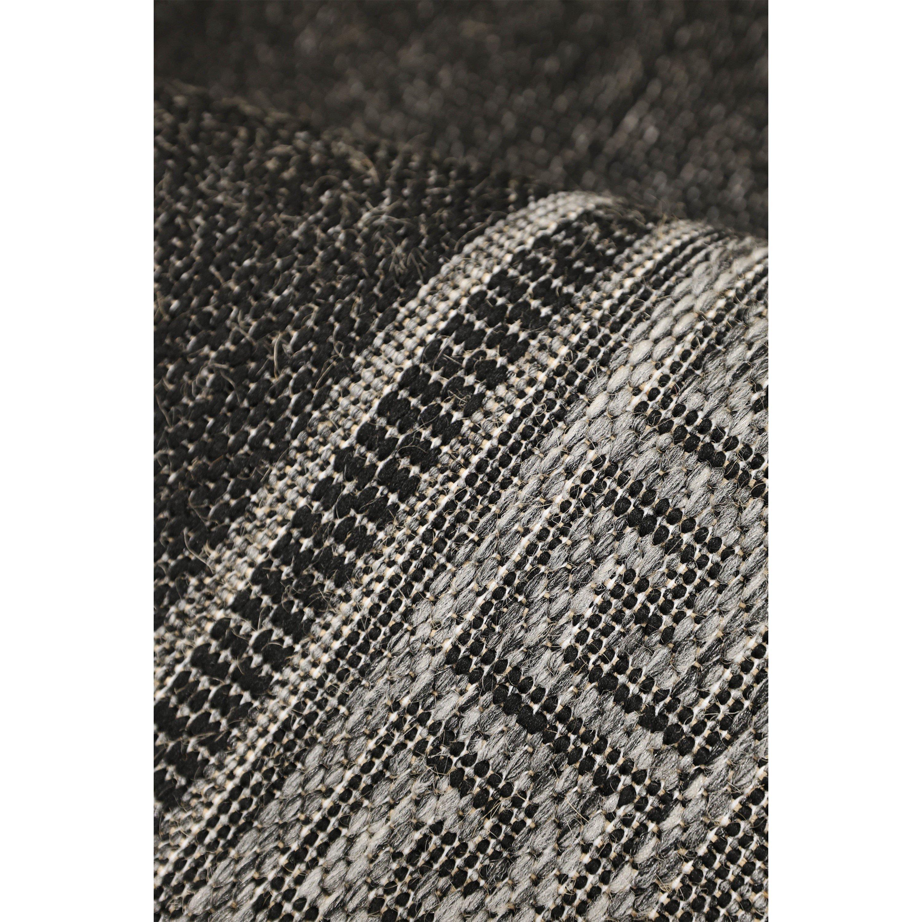 Black - Homemaker - Gel Greek Key Rug Black - 5