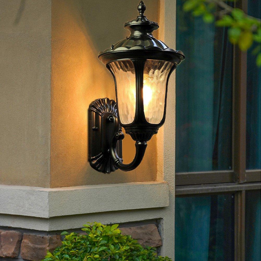 Black - Breeins - Outdoor Wall Lantern Light - 1