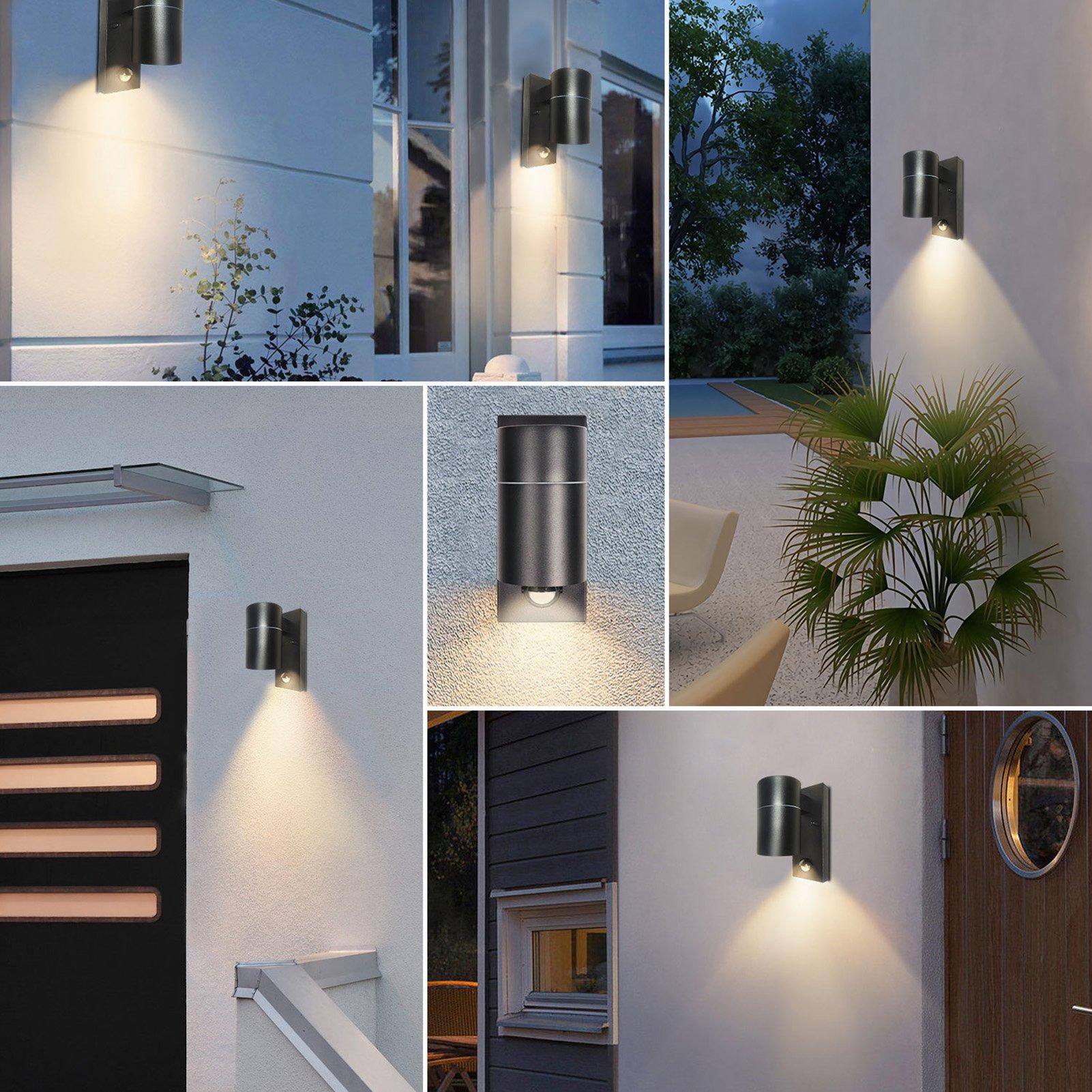 Black - Breeins - Wall Light with PIR Motion Sensor - 4