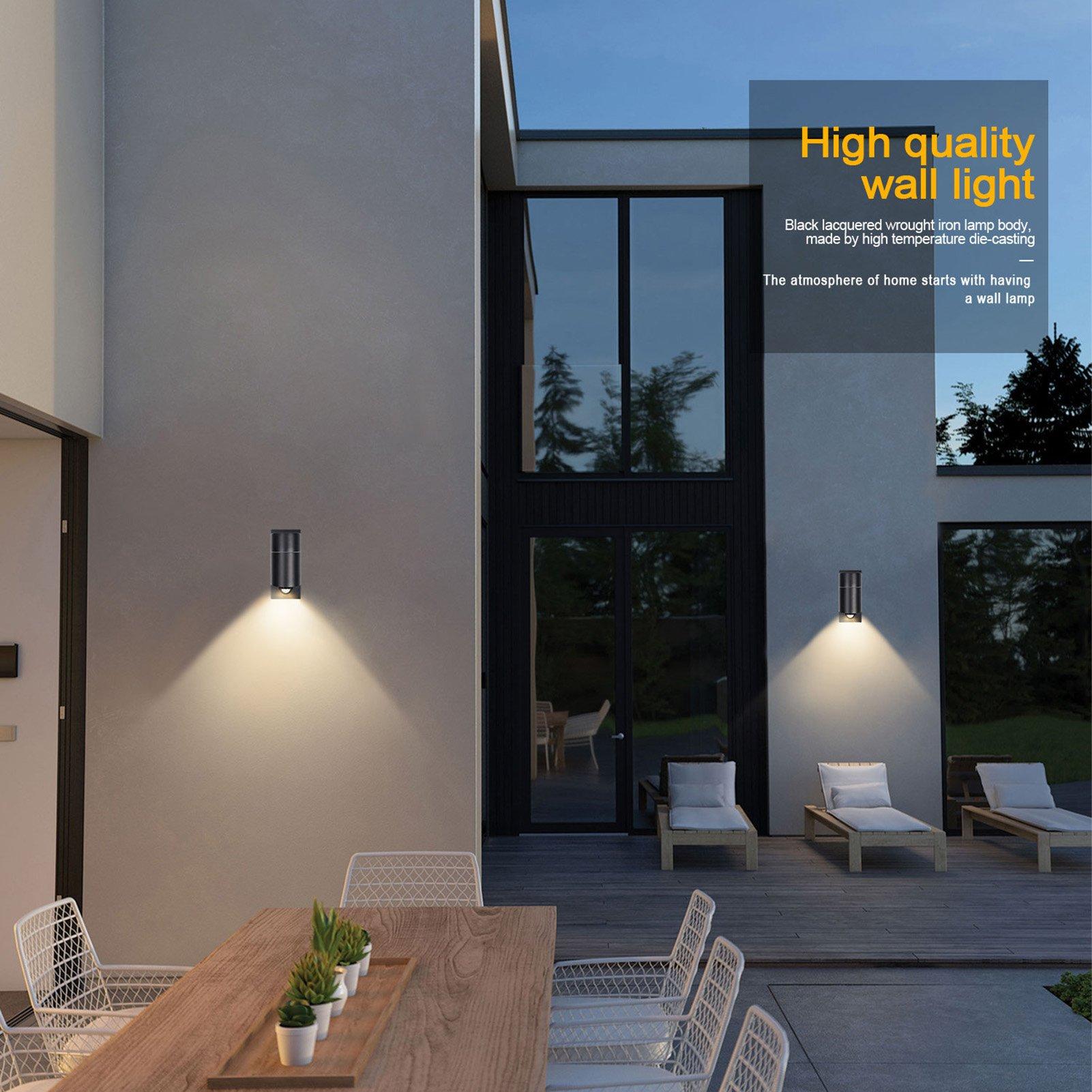 Black - Breeins - Wall Light with PIR Motion Sensor - 5