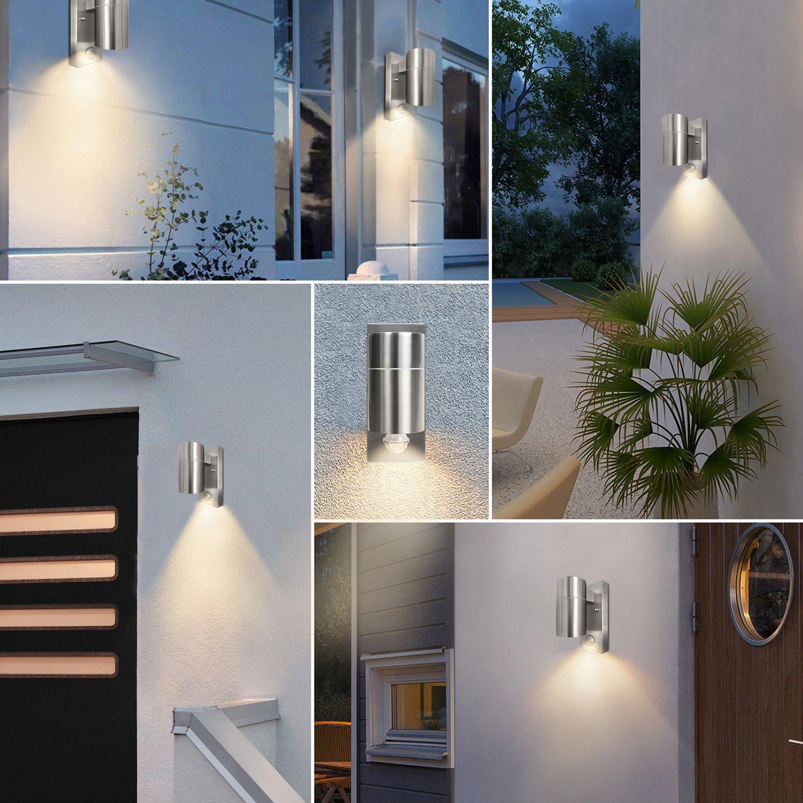Silver - Breeins - Wall Light with PIR Motion Sensor - 4