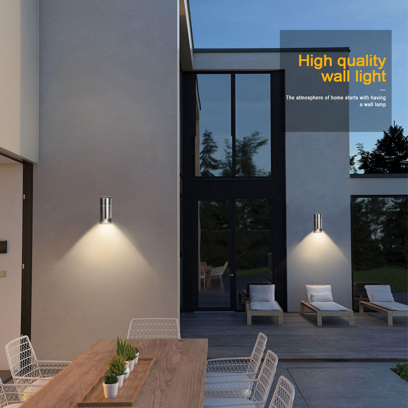 Silver - Breeins - Wall Light with PIR Motion Sensor - 5