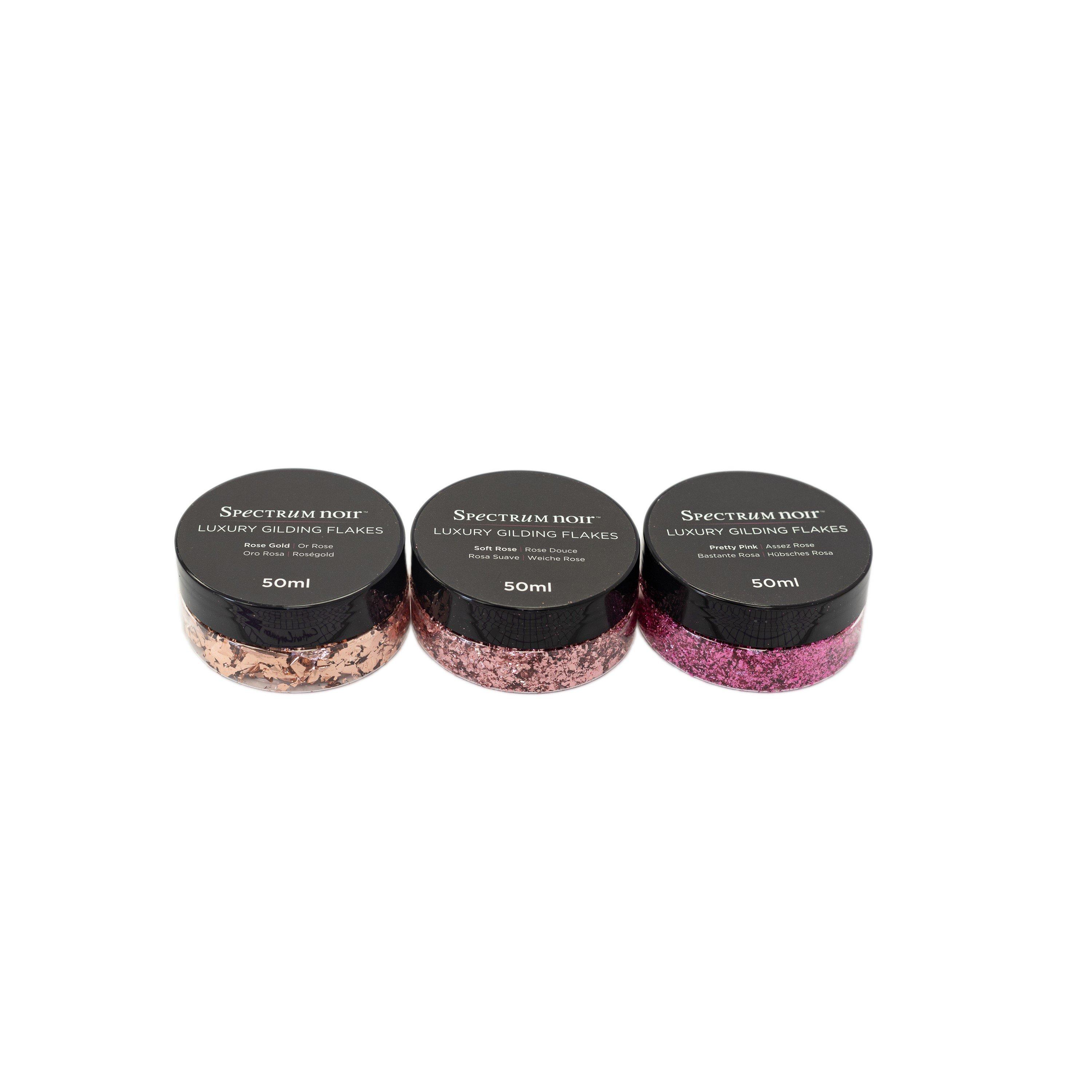 Multi - Crafters Companion - Spectrum Noir Luxury Gilding Flakes - Blush 3 pack - 2