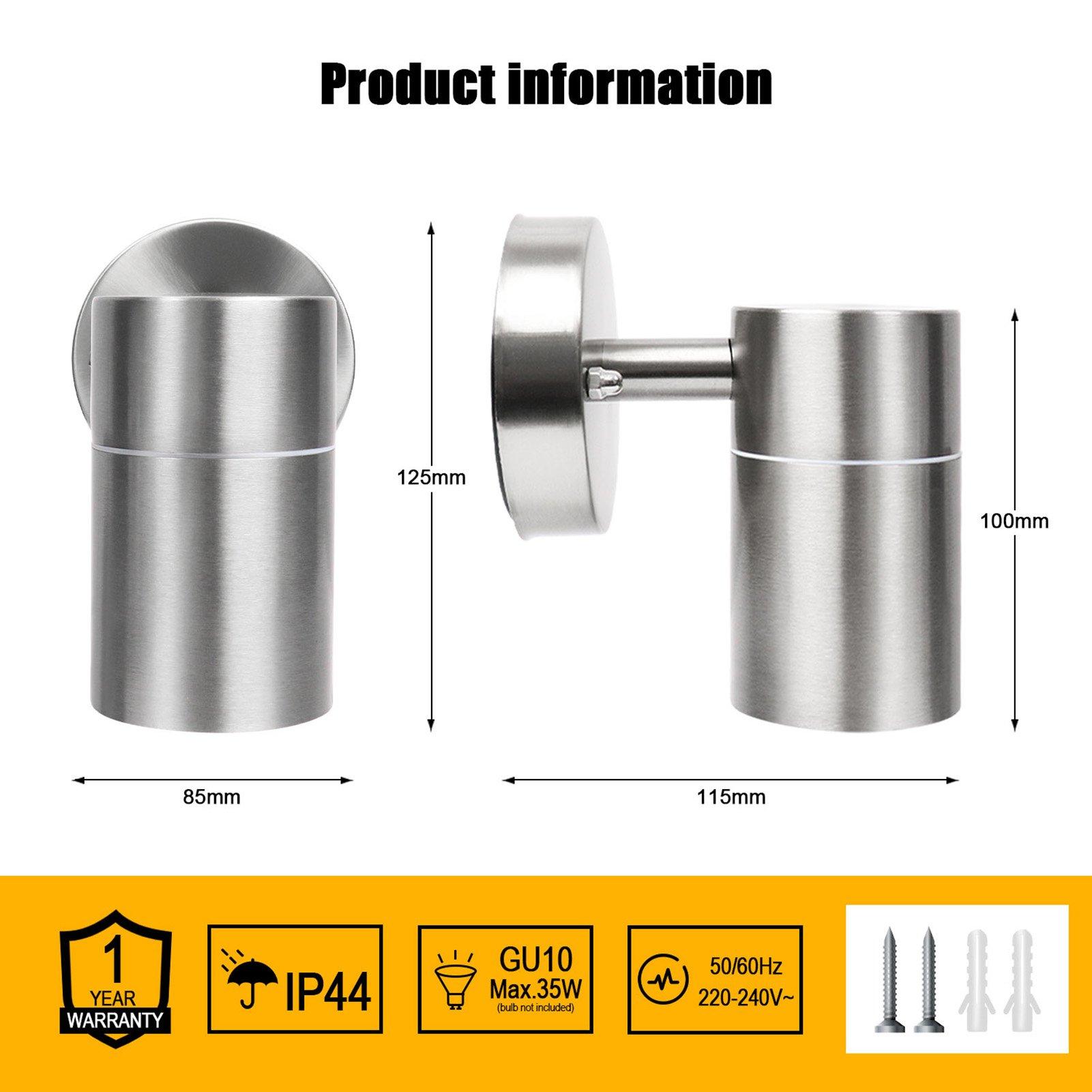 Silver - Breeins - 2pcs Wall Light - 2