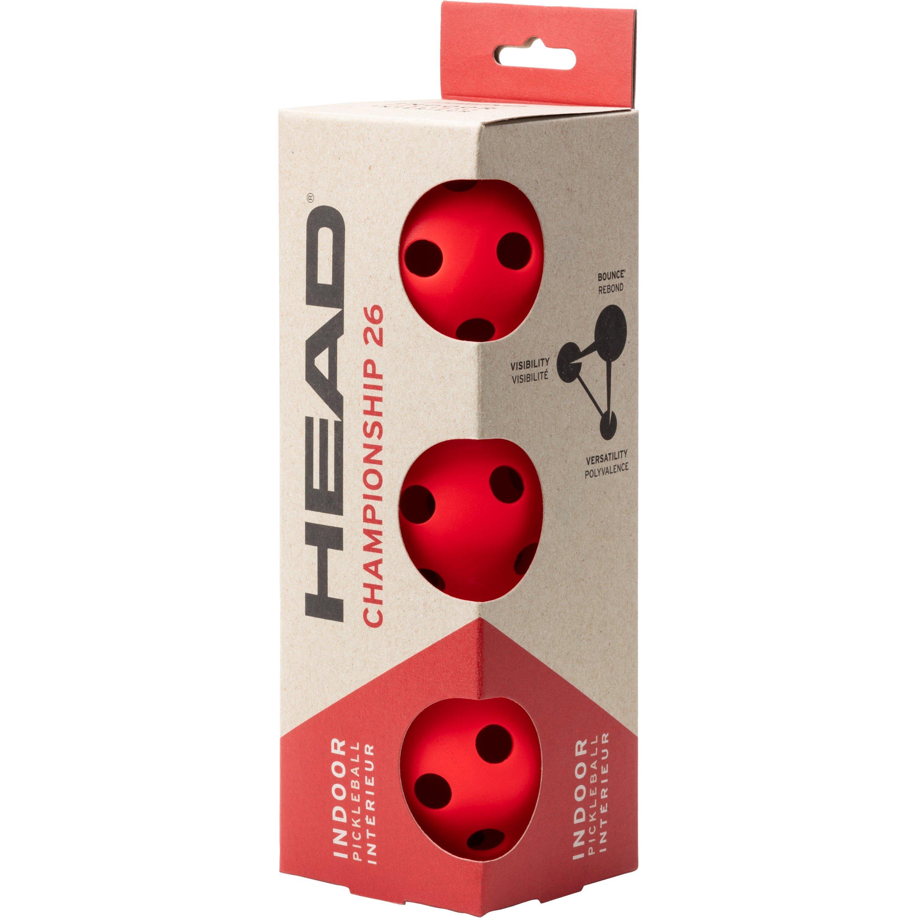 Head  Championship Indoor Pickleballs (Set Of 3) - Neutral