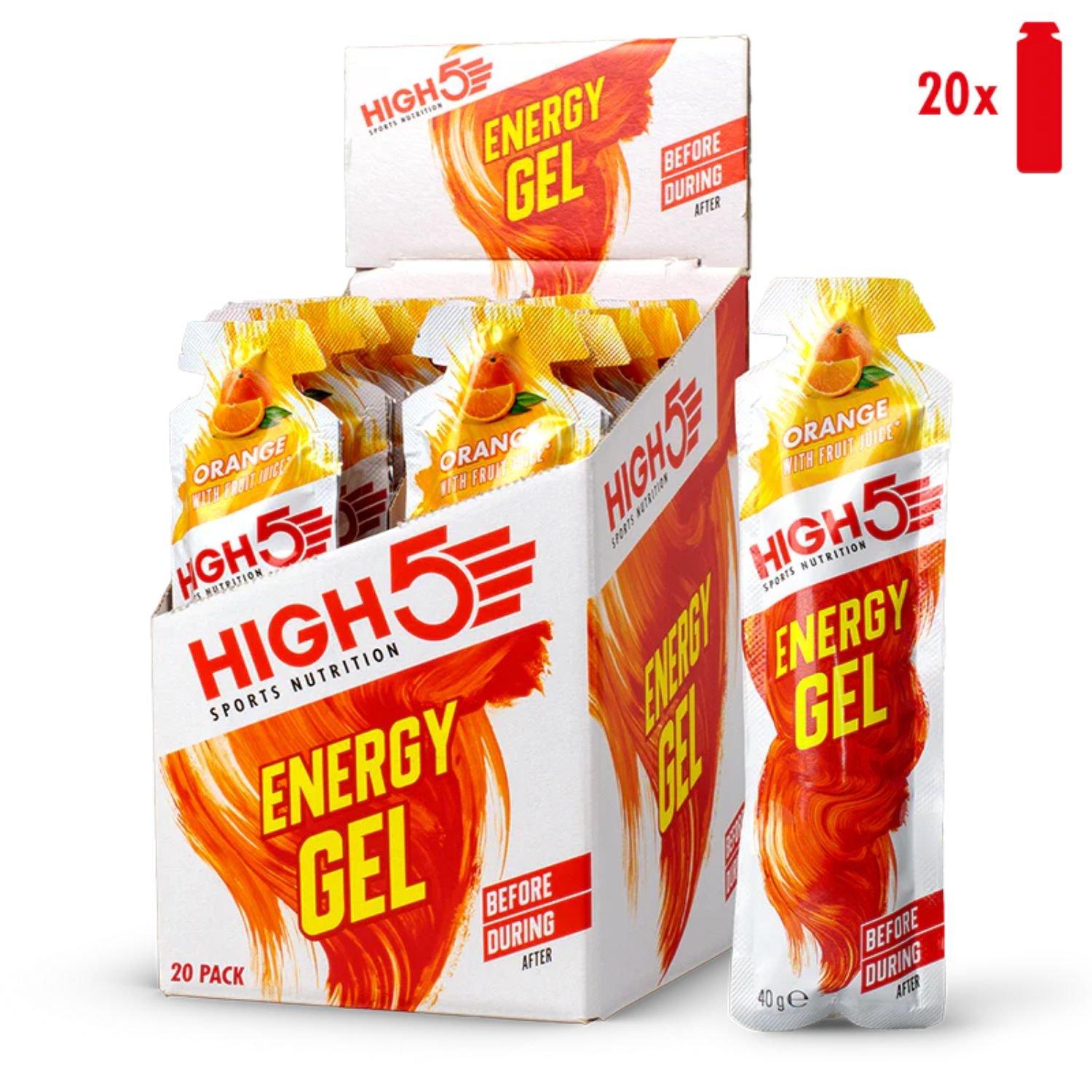Orange - HIGH5 - High 5 Energy Gel - 20 Pack