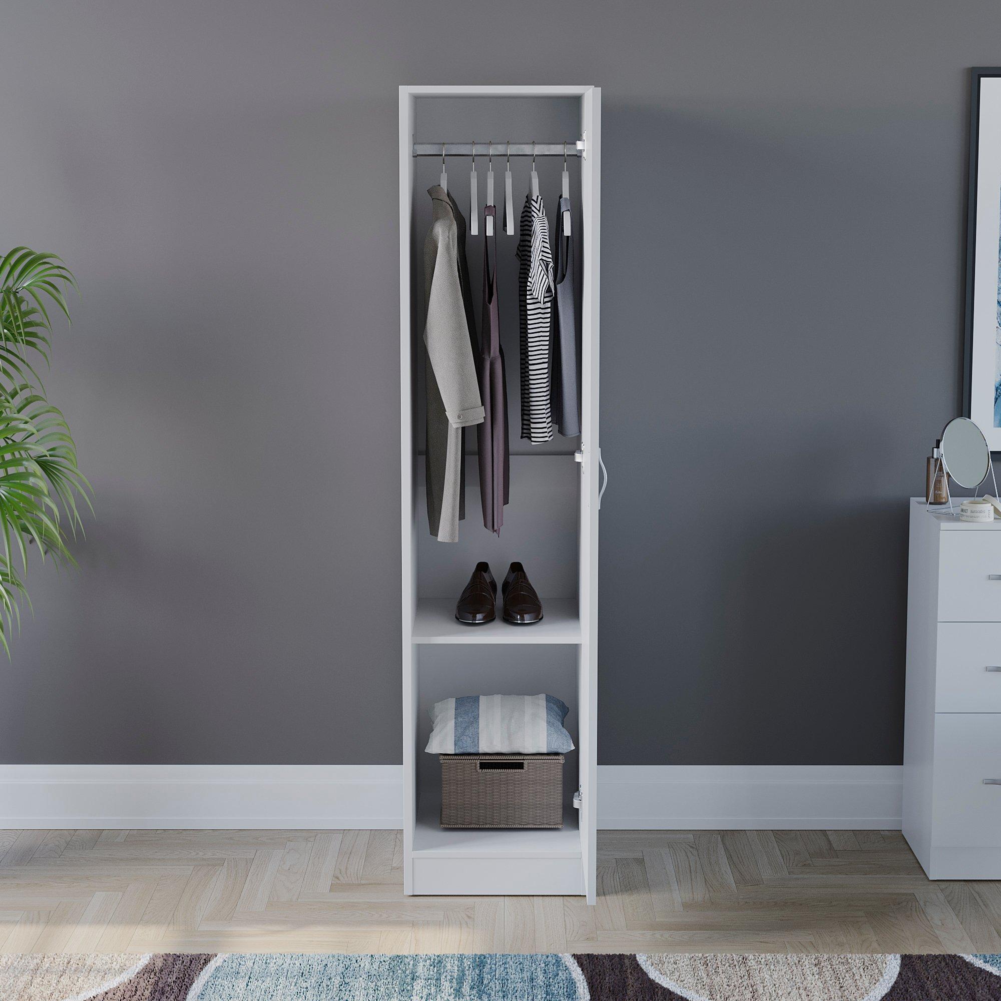 White - Lassic - Vida Designs Riano 1 Door Wardrobe - 3