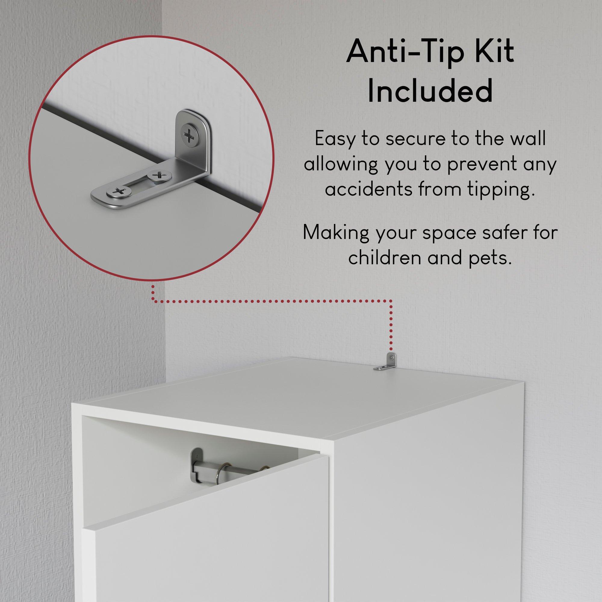 White - Lassic - Vida Designs Riano 1 Door Wardrobe - 5