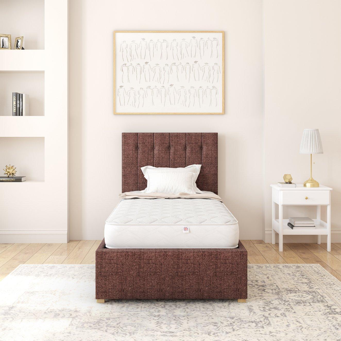 Aspire  700 Memory Foam Comfort Rolled Mattress - White - Small Sing